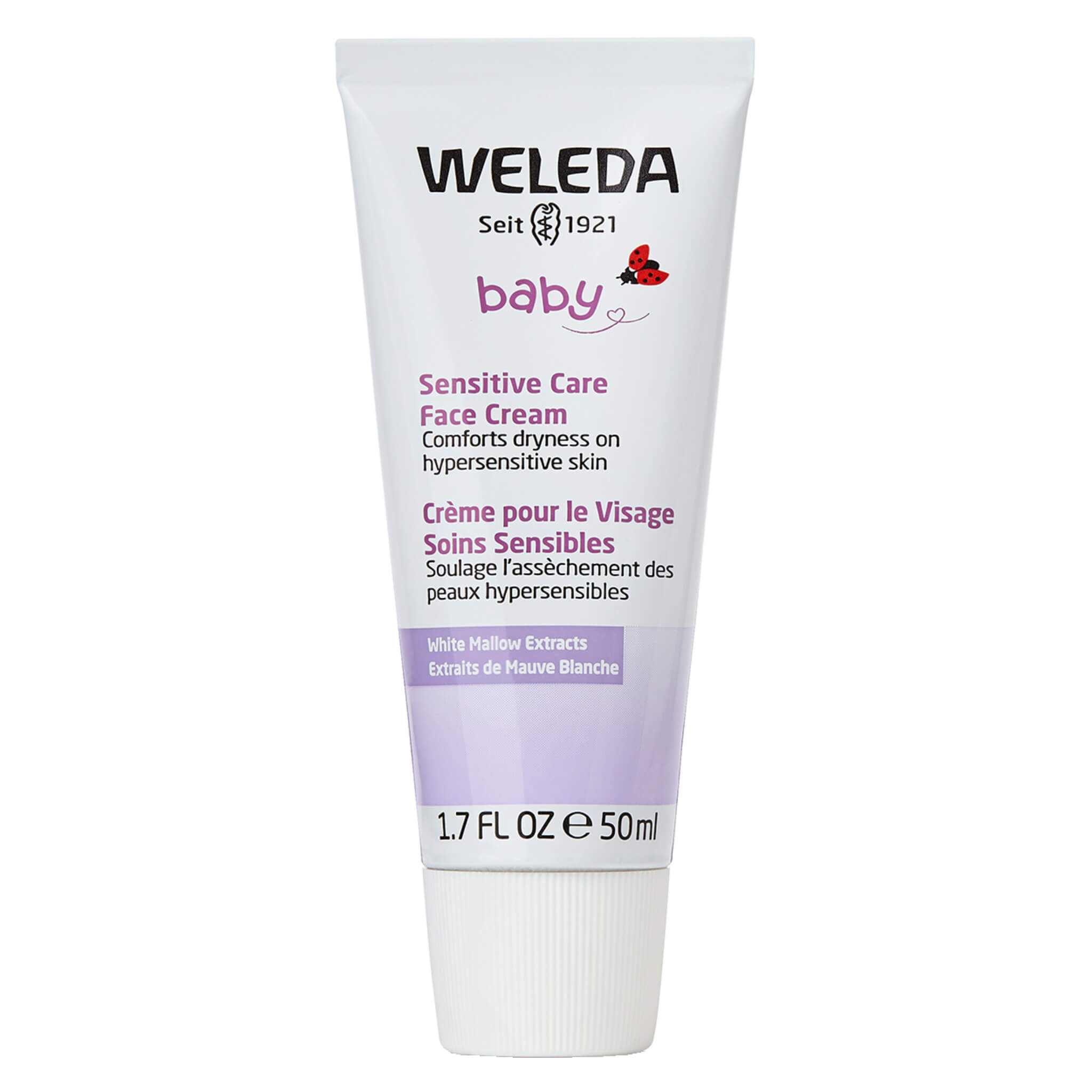 Sensitive Care Face Cream with White Mallow Extract - Hydrating & Soothing Moisturizer for Dry, Irritated Skin - Day & Night Use for Sensitive Skin Care Routine