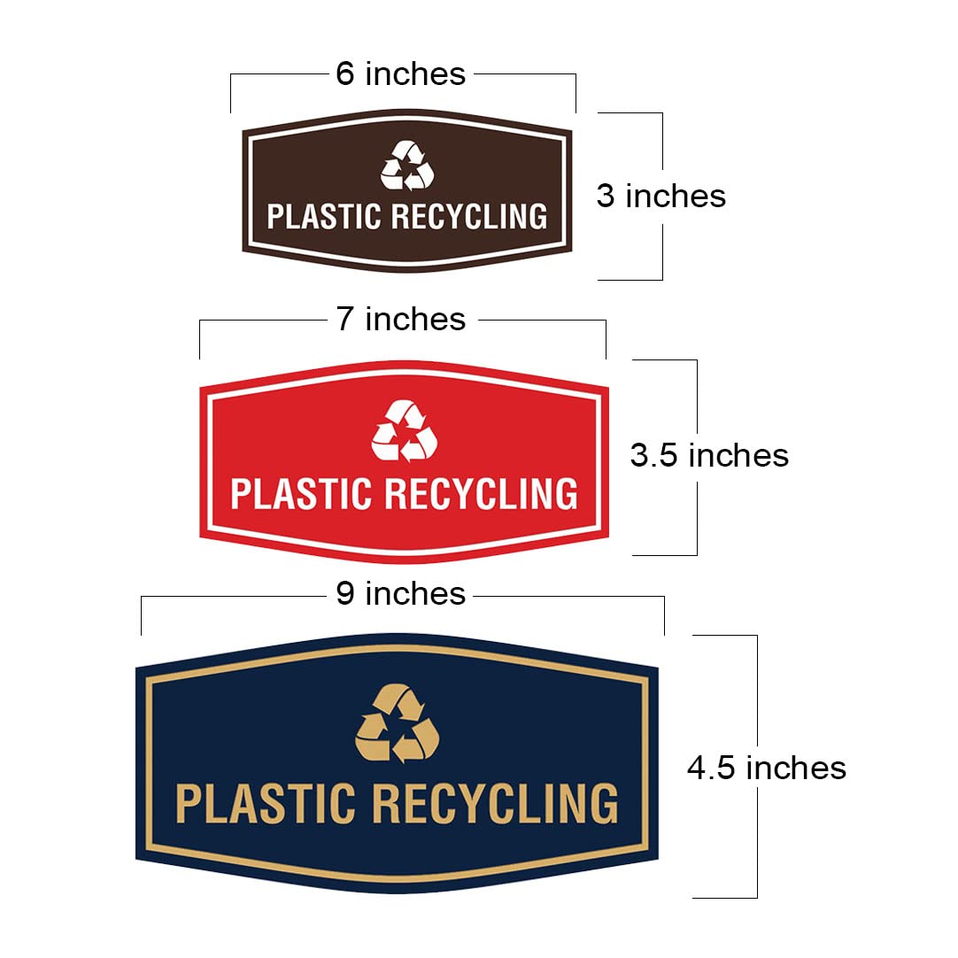 Eco-Friendly Plastic Recycling Sign (Black) - Small 12