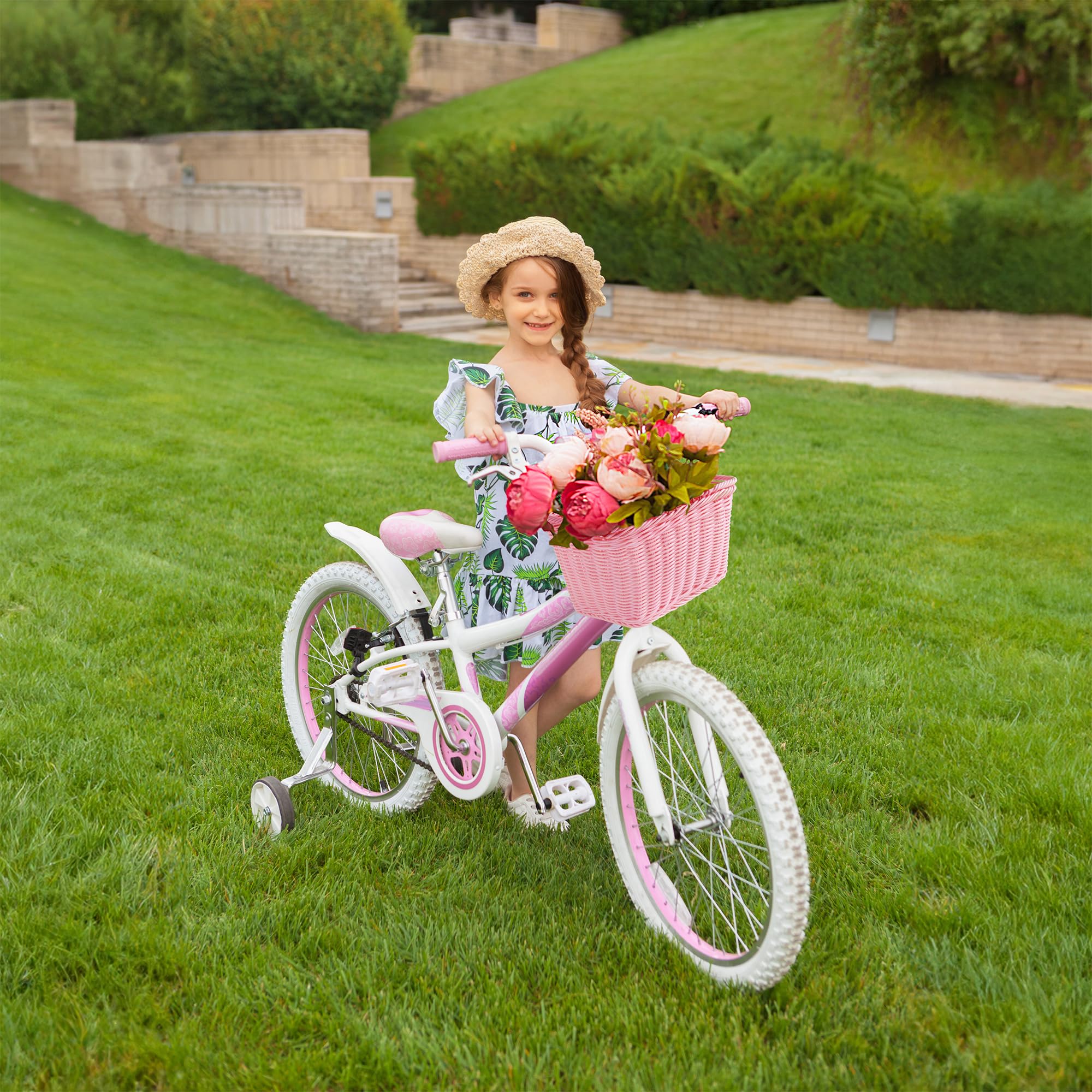 GRANNY SAYS Kids Bike Basket - Front Wicker Bicycle Basket for Boys & Girls, 9.75