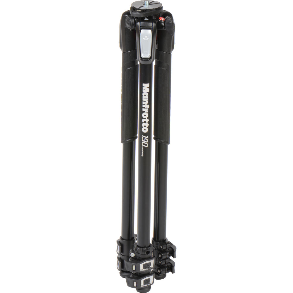 Manfrotto MT190XPRO3 Aluminum 3-Section Tripod Stand - Professional Camera Tripod for DSLR, Mirrorless & Video Cameras - Perfect for Travel, Photography & Videography