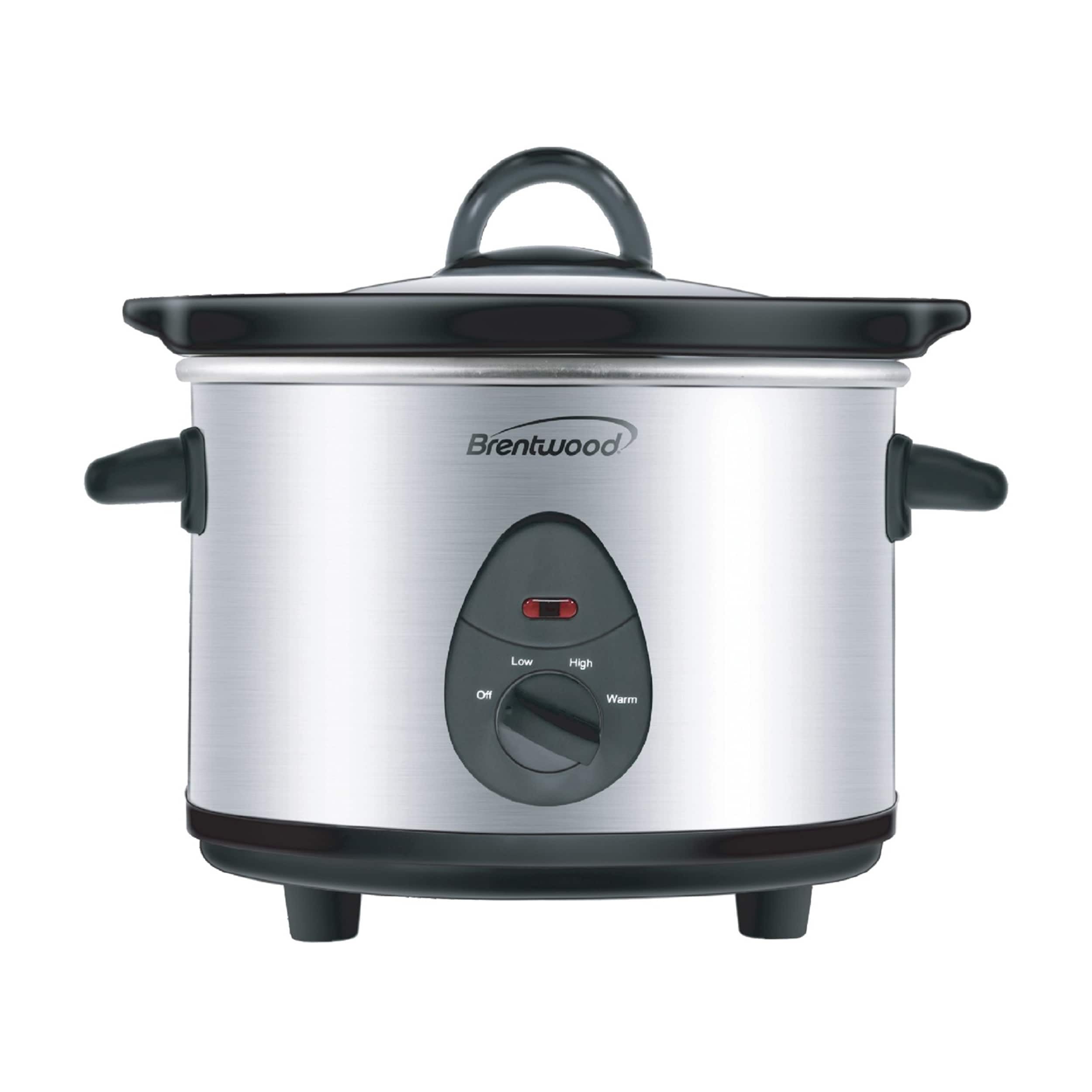 Brentwood SC-115S 1.5-Quart Slow Cooker - Small Crock Pot for Soups, Stews & Dips - Perfect for Dorm Rooms, Offices & Small Kitchens