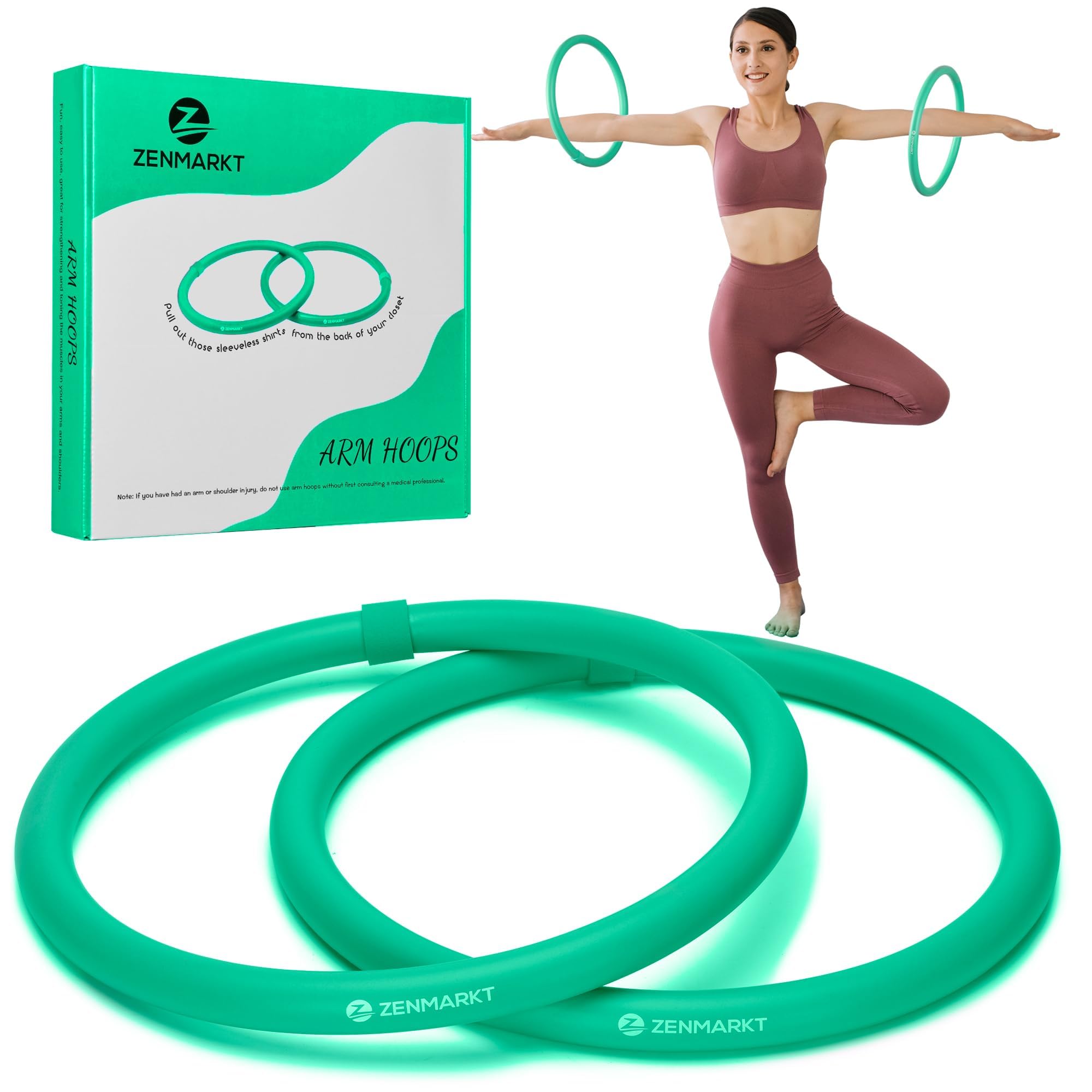 Weighted Arm Hoop for Adults - Mini Hula Hoop Exercise Equipment for Arm & Shoulder Workouts - Portable Fitness Gear for Home, Gym & Outdoor Use - Strengthen Upper Body with Fun Lightweight Training