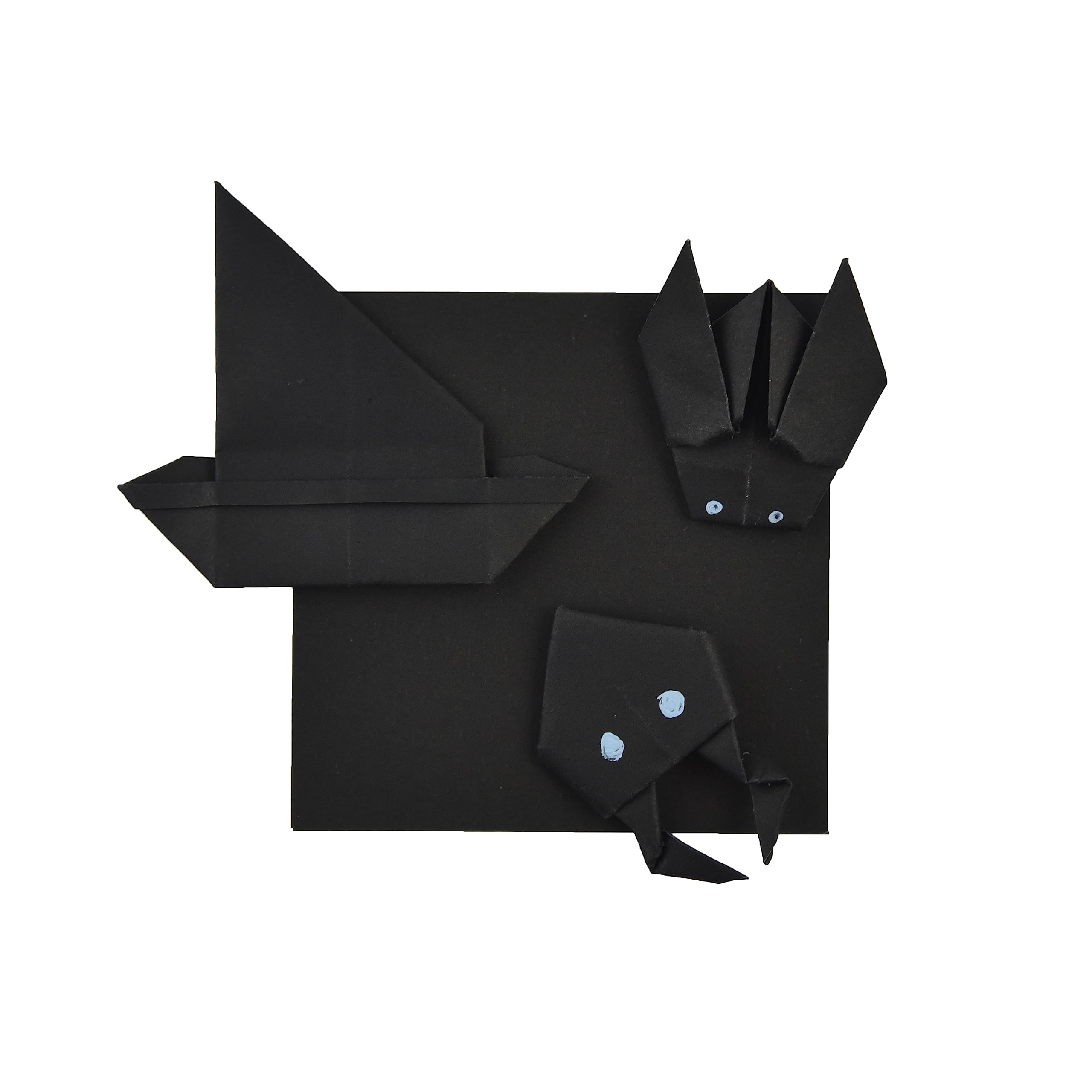 100 Sheets Double Sided Origami Paper 6x6 Inches - Vibrant Colors for Origami Cranes, Scrapbooking, DIY Crafts & Gift Wrapping - Premium Lightweight Cardstock (Black) - Perfect for Kids, Artists & Classroom Activities