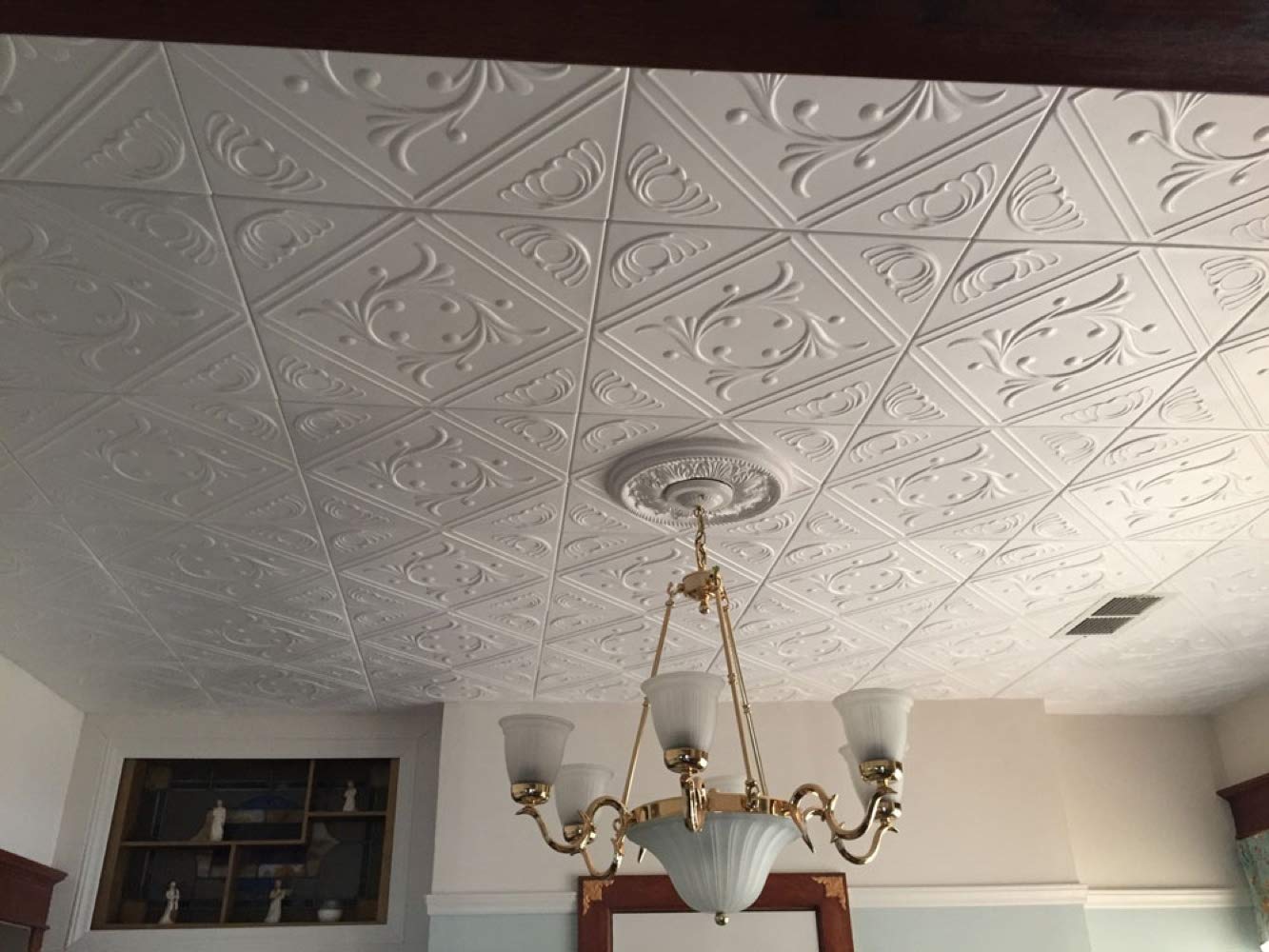 Premium Diamond Wreath Foam Ceiling Tiles - 12