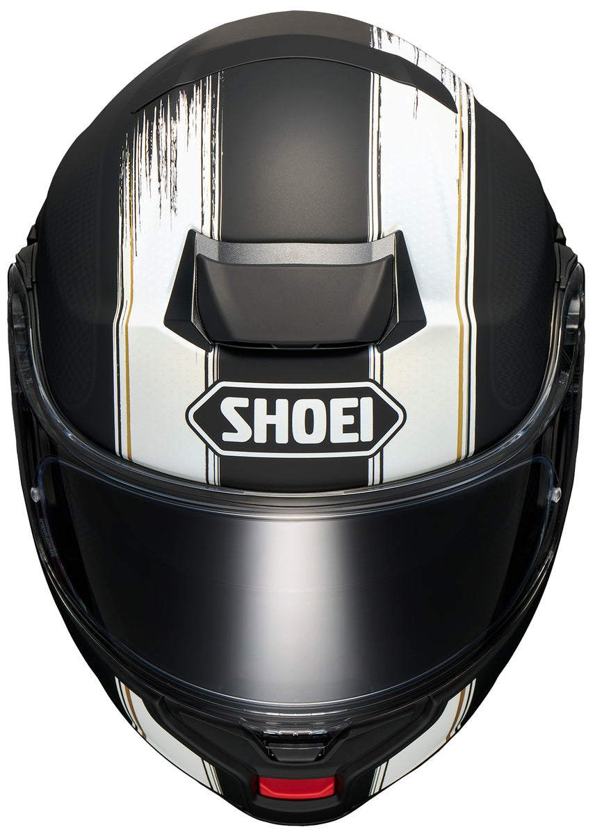 Shoei Neotec 3 Satori Matte Black/White Motorcycle Helmet - Full Face Modular Flip-Up Design for Touring & Commuting