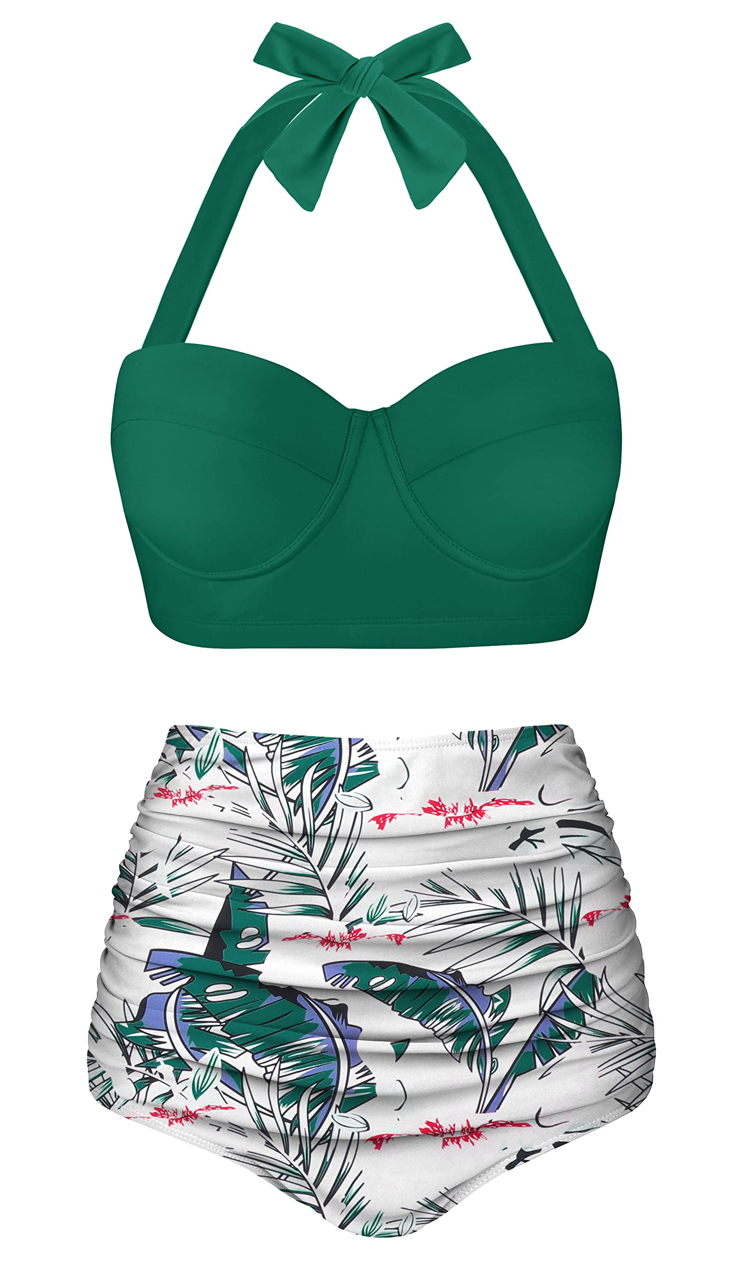 Angerella Women's Vintage Polka Dot High Waisted Bikini Set - Retro Swimwear for Beach, Pool & Summer Vacations
