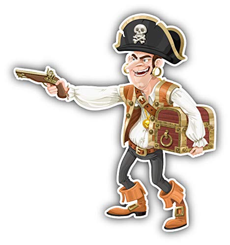 Pirate Treasure Hunter Keychain - Round Stainless Steel Metal Key Ring with Double Sided Design - Perfect for Adventure Enthusiasts & Gift Giving
