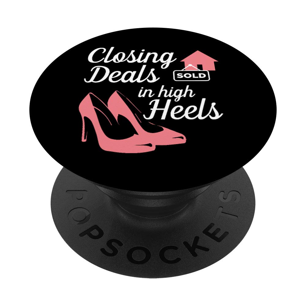 Women's Realtor PopSockets PopGrip - Swappable Phone & Tablet Grip for Real Estate Professionals - Perfect for Business Meetings, Open Houses & Networking Events