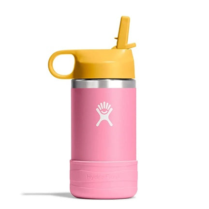 12 oz Kids Wide Straw Water Bottle with Boot - Leak Proof & Spill Resistant for School, Sports & Outdoor Activities