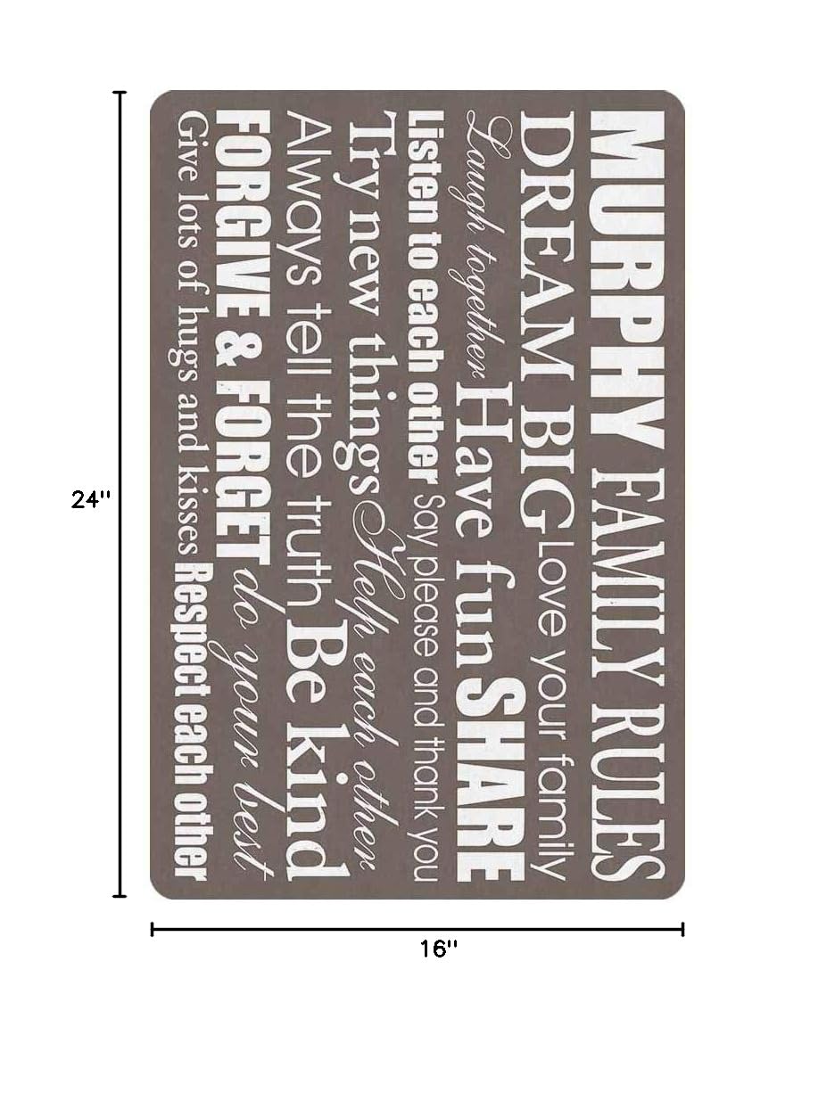 Personalized Doormat with Custom Text & Family Name - Funny Indoor/Outdoor Welcome Mat for Front Door - Perfect Housewarming Gift for Dog Lovers & Pet Owners