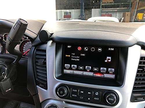 Universal DirectFit Wireless Charging Car Phone Mount - Auto-Grip Phone Holder for Chevrolet/GMC Tahoe/Yukon/Suburban (2015-2020) | Fast Qi Charging, Dual-Side Auto Clamping, Black | Perfect for Road Trips & Daily Commutes