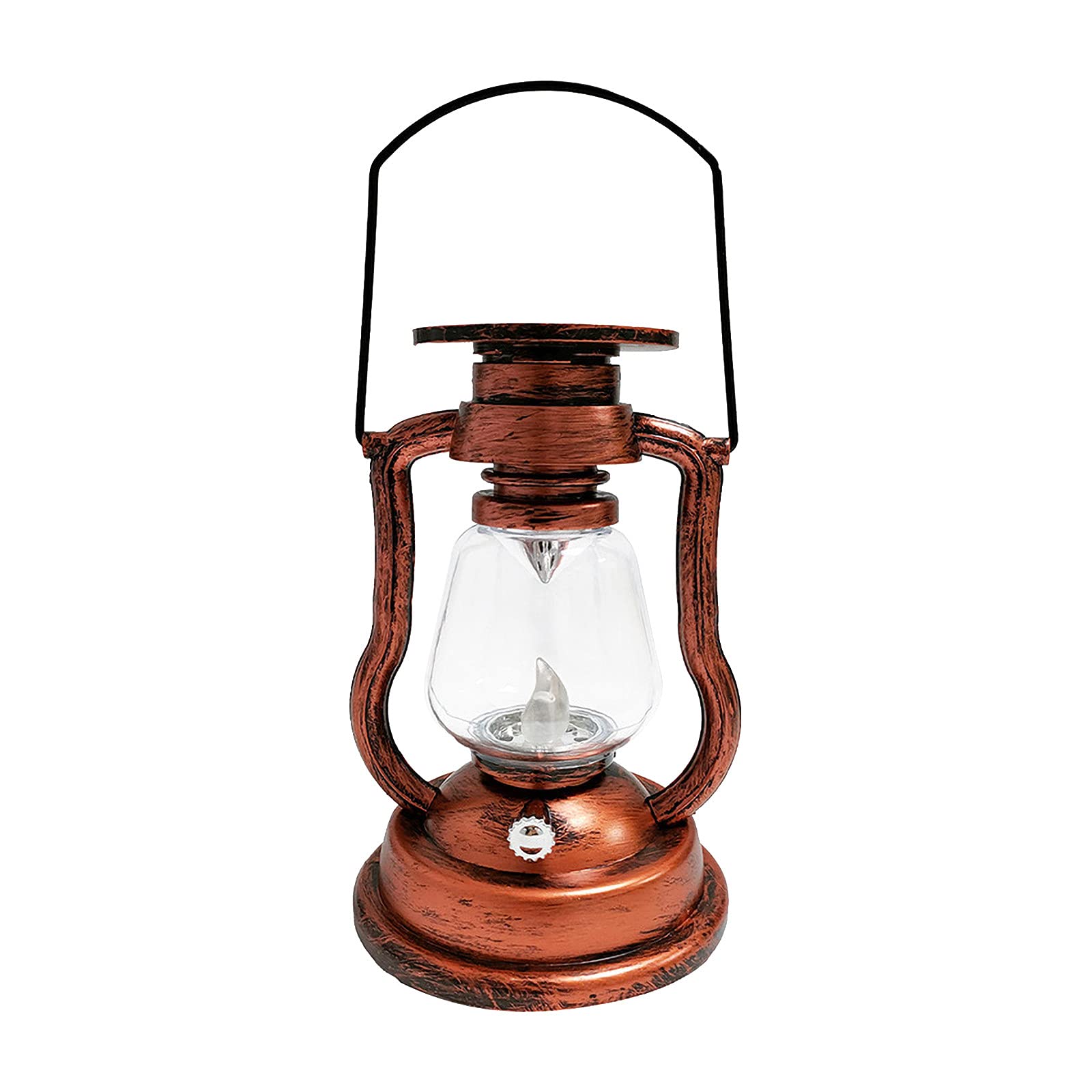 XUnion Vintage Solar LED Kerosene Lantern - Portable Outdoor Camping Light with USB Charging, Waterproof & Durable for Emergency, Hiking, Backyard, and Power Outages (Model CP7)