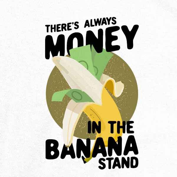 Pop Threads 'There's Always Money in The Banana Stand' Long Sleeve T-Shirt | Funny TV Show Quote Tee | Perfect for Fans of Arrested Development & Comedy Lovers