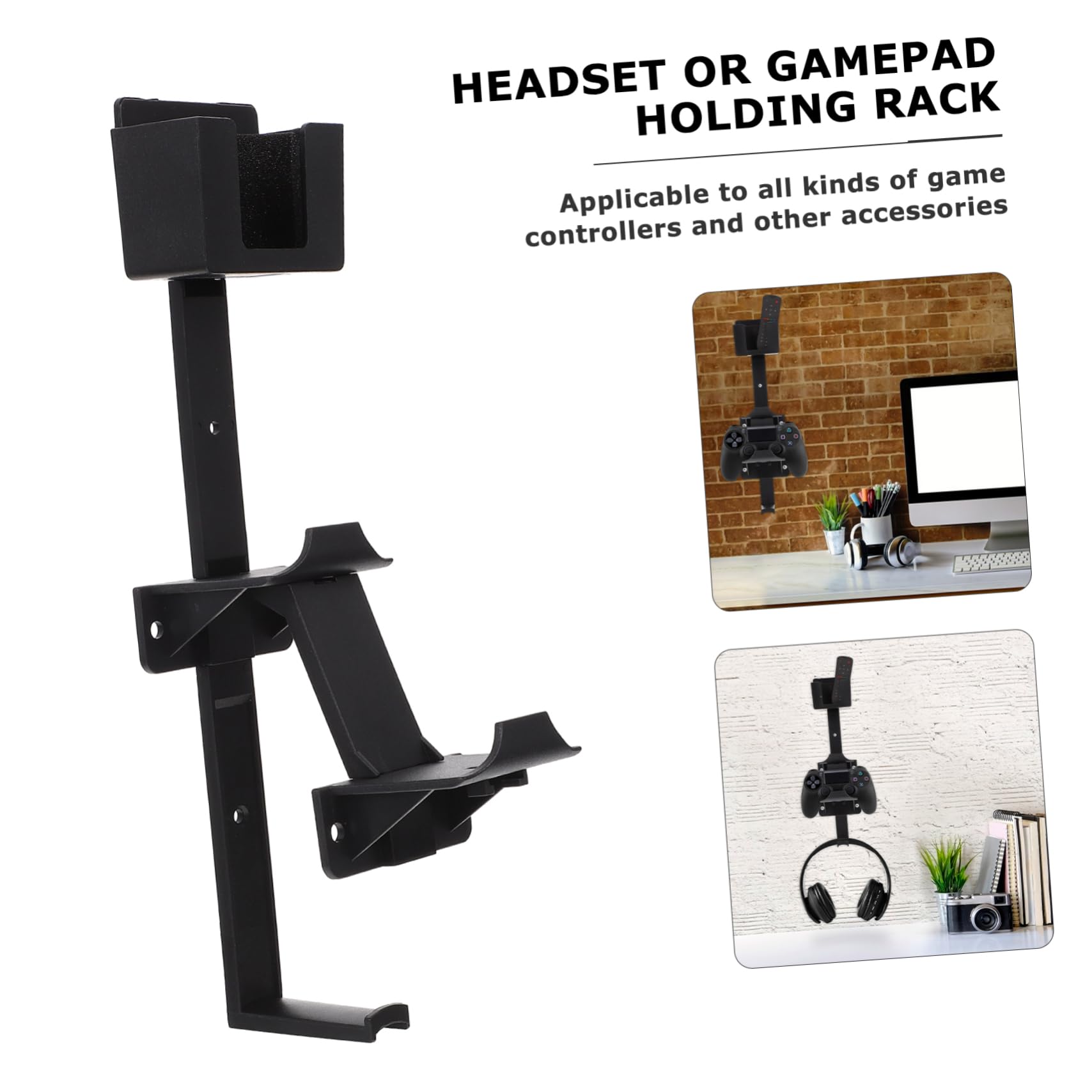 Zerodeko Universal Gaming Headset Stand - Durable ABS Wall Mount Headphone Holder for Home & Office - Perfect for Organizing Headsets on Desks, Walls, and Gaming Stations