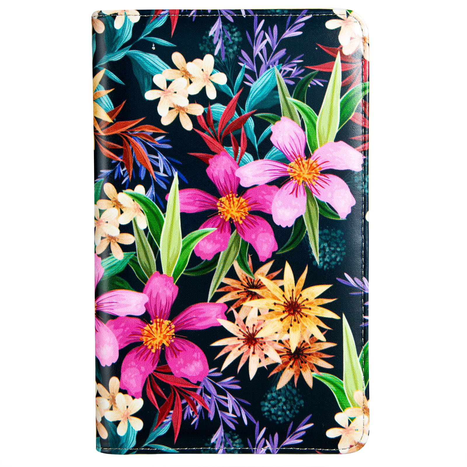 Airmors Cute Waiter Wallet Server Booklet - Zippered Ticket Holder for Waitress & Restaurant Servers - Tropical Flower Design - Perfect for Order Taking, Cash Handling & Tip Organization