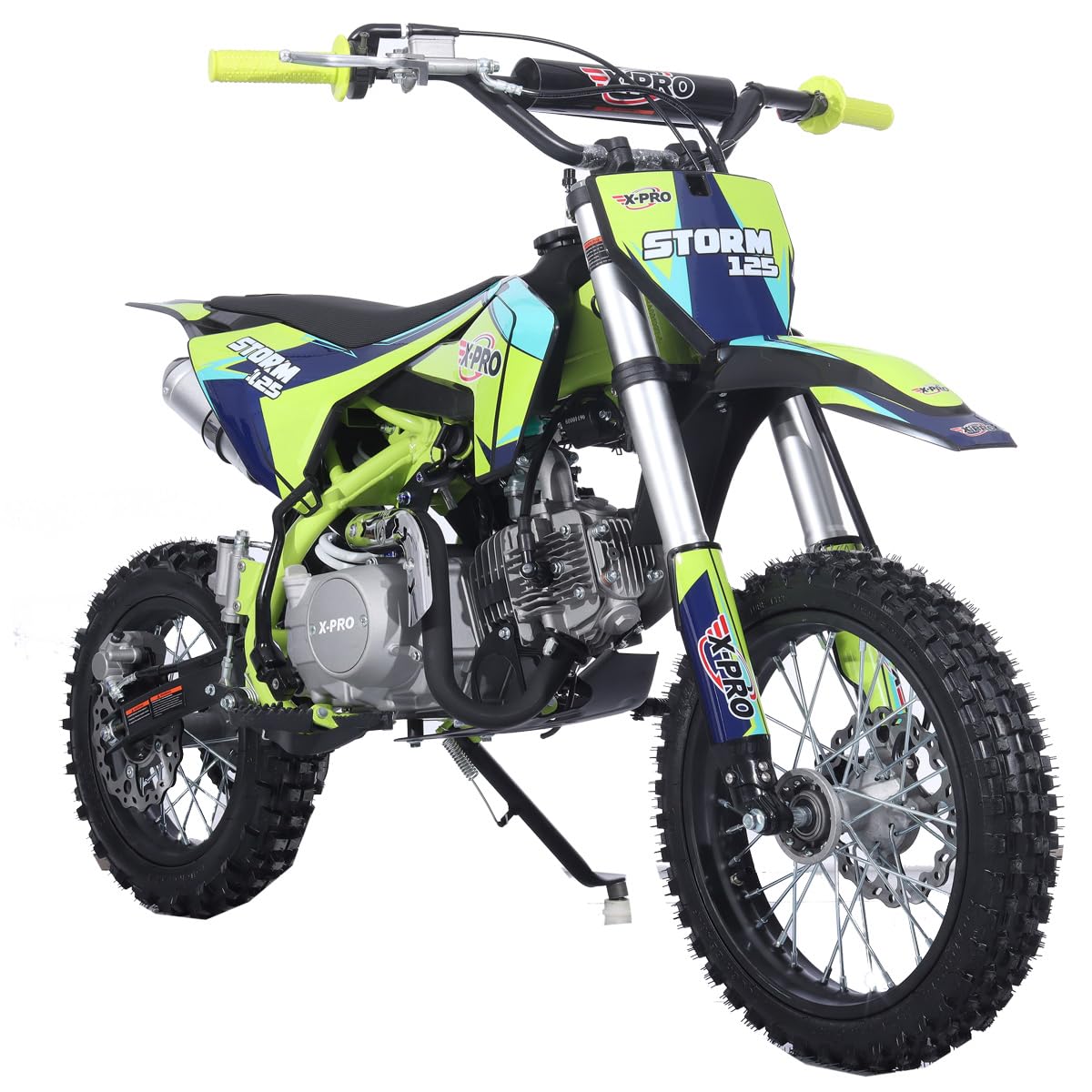 X-PRO 125cc Kids Dirt Bike - 4-Speed Semi-Automatic Youth Pit Bike with 14