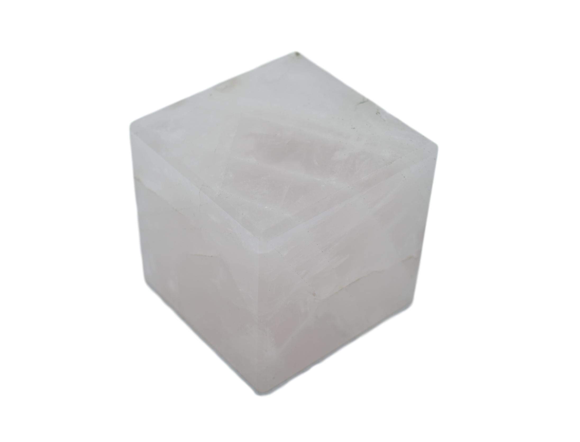 Natural Rose Quartz Cube - 3 Inch Polished Spiritual Healing Stone for Meditation, Home Decor & Energy Balancing | Perfect for Crystal Grids, Yoga Spaces & Gifts