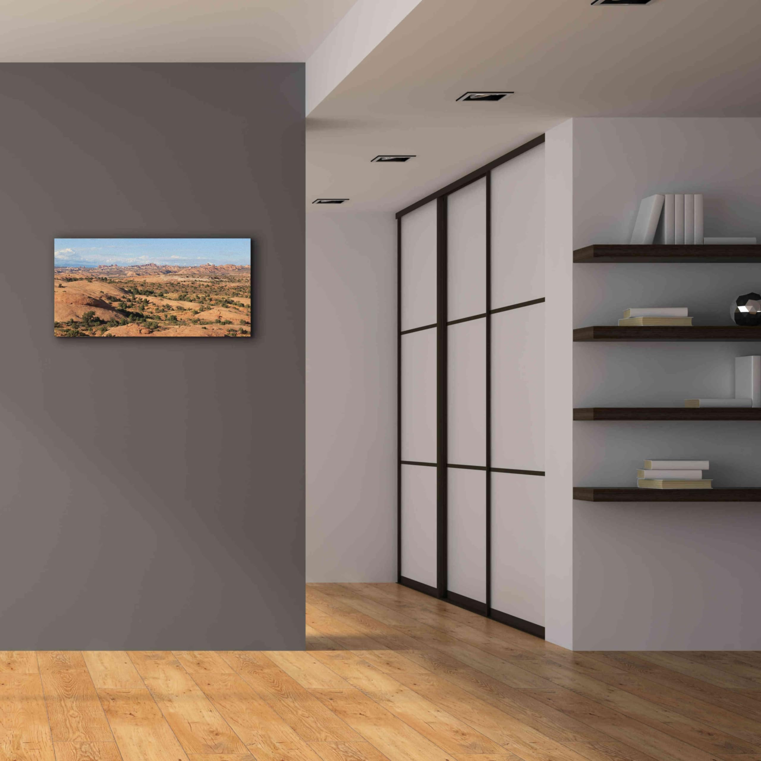 Epic Graffiti 'Moab Sand Flats II' by Lori Deiter - 40x20 Inch Giclee Canvas Wall Art Print - Desert Landscape Painting for Living Room, Bedroom & Office Decor