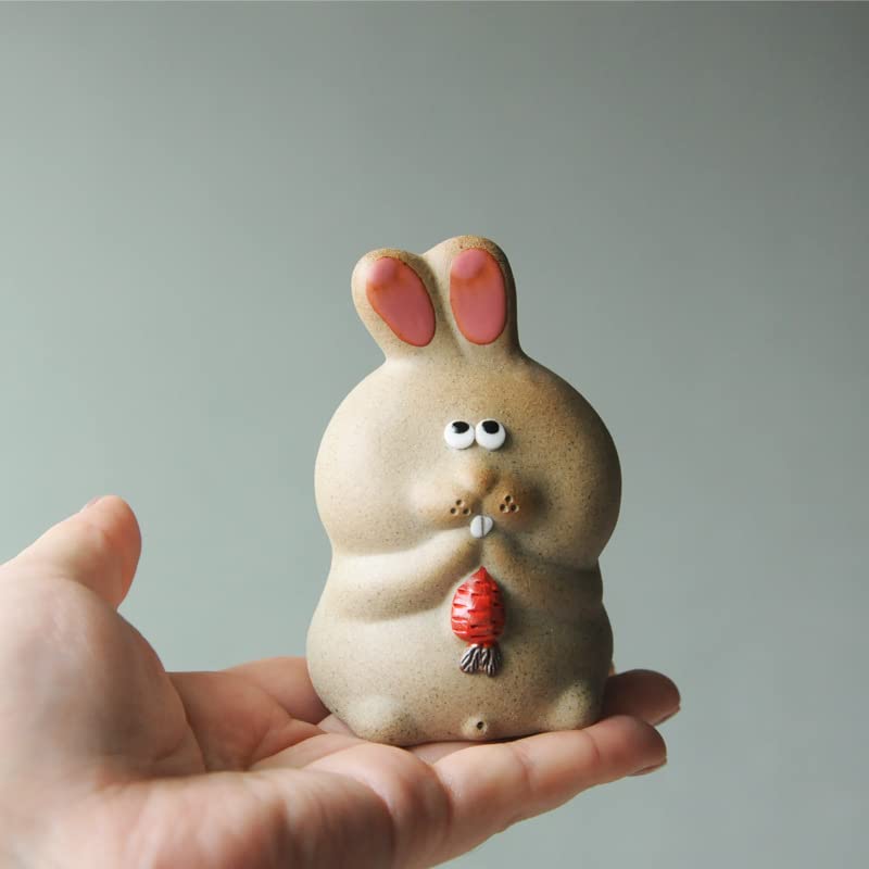 Chinese Zodiac Purple Clay Tea Pet Rabbit - Cute Spray Water Tea Accessory for Kung Fu Tea Sets - Home & Car Decor for Tea Lovers - Perfect for Tea Ceremonies & Shelf Displays