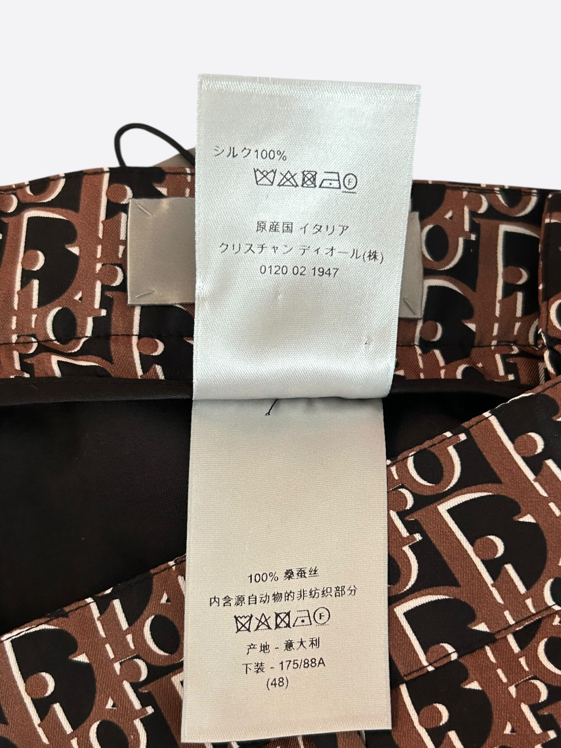 Dior Oblique Silk Bermuda Shorts for Women - Black & Brown Luxury Designer Shorts for Summer, Beach, and Casual Outings