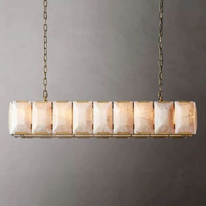 Aubrey Calcite Rectangular Chandelier 62