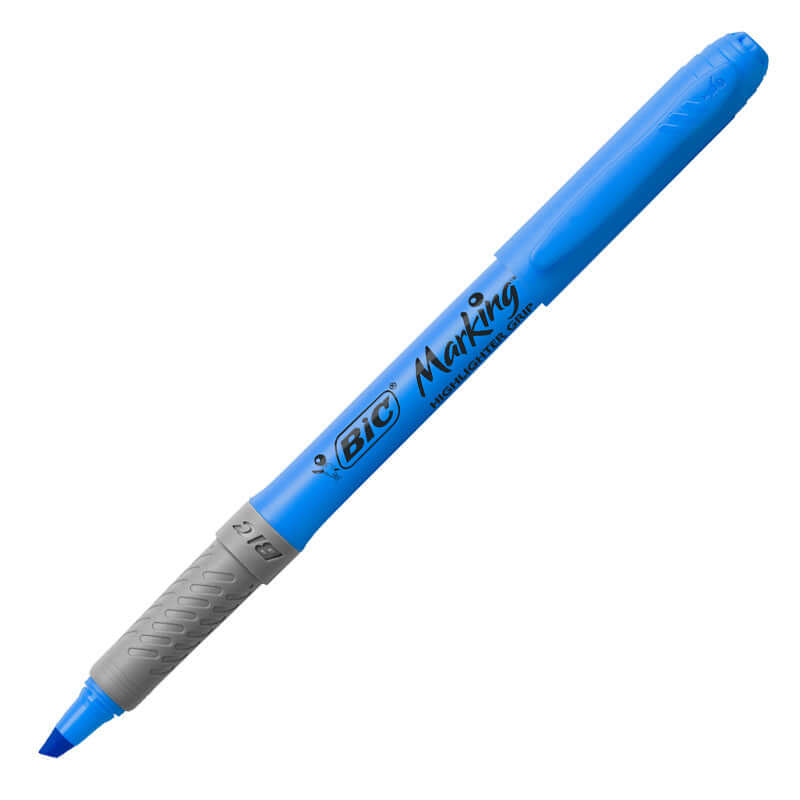 BIC Brite Liner Grip Highlighter Pens - 6 Pack Assorted Colors - Chisel Tip for Smooth Highlighting - Perfect for Office, School & Study Notes Organization