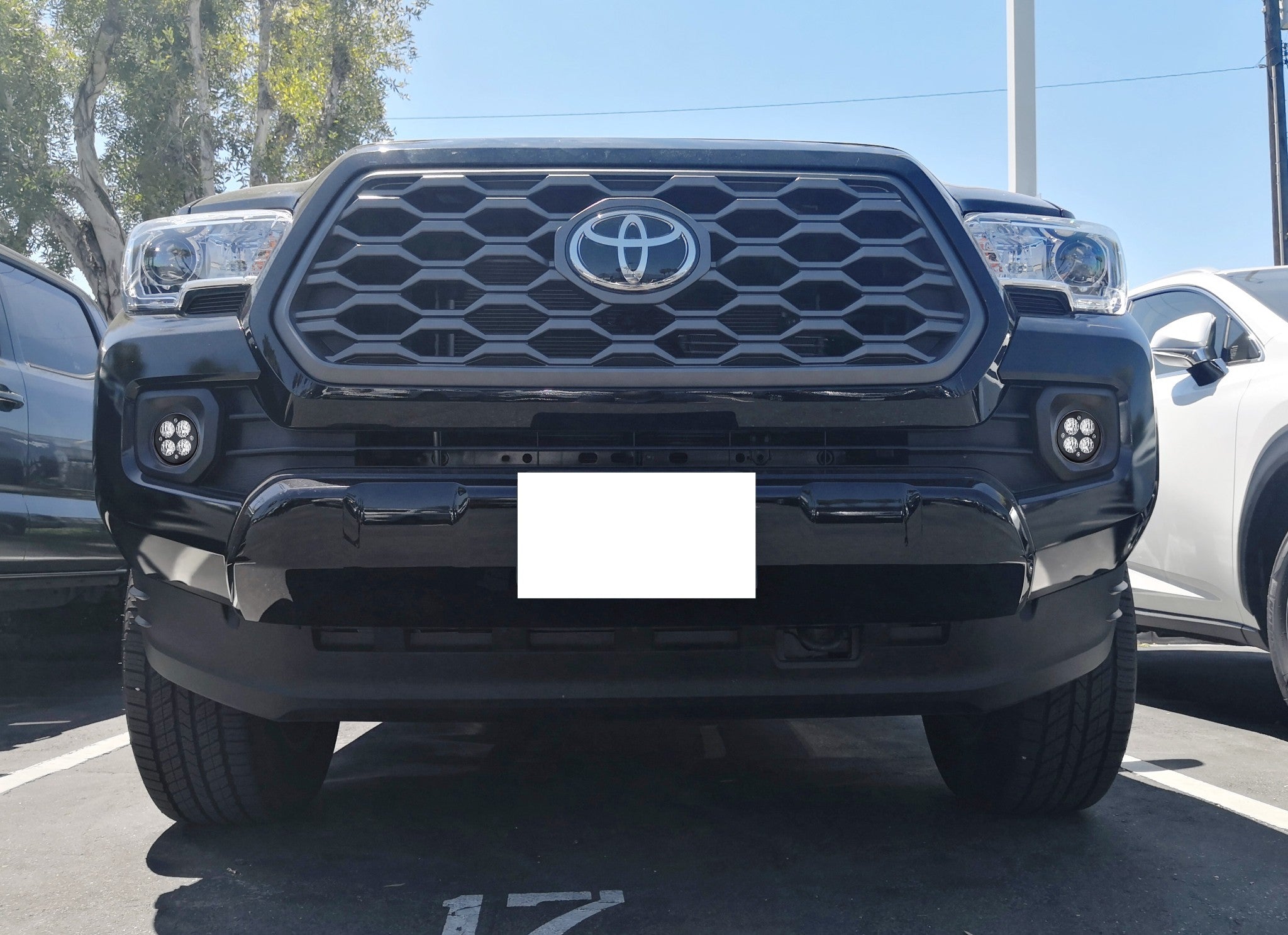 2016-2023 Toyota Tacoma LED Fog Lights Kit - White Wide Angle SAE Flood Beam with Clear Lens for Enhanced Visibility in Rain, Fog & Off-Road Driving