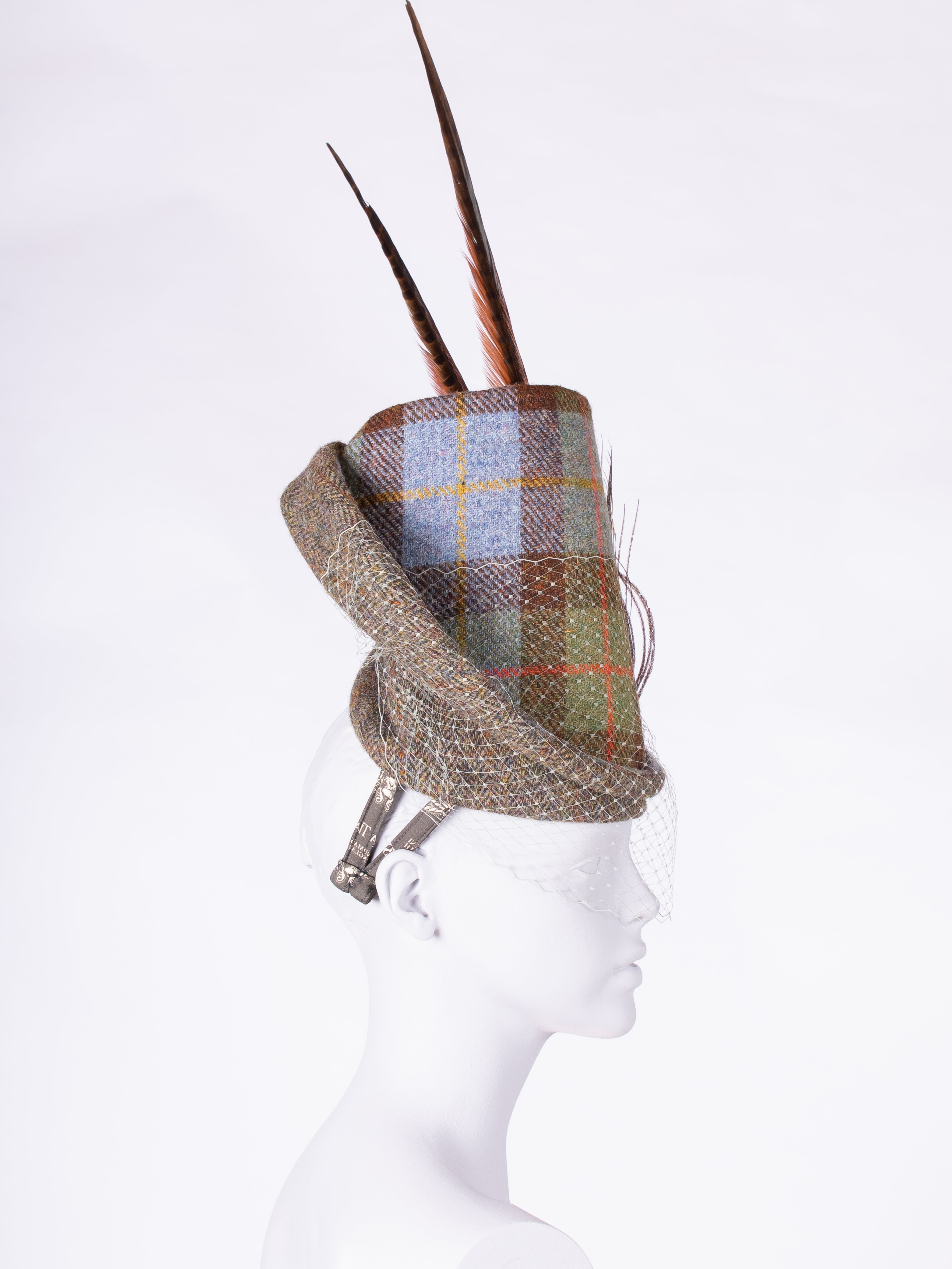 Highland Duchess Wedding Dress with Veil - Macleod & Moss Green Tartan Gown for Scottish Ceremonies & Celtic Weddings | Perfect for Brides, Handfasting & Renaissance Fair Costumes