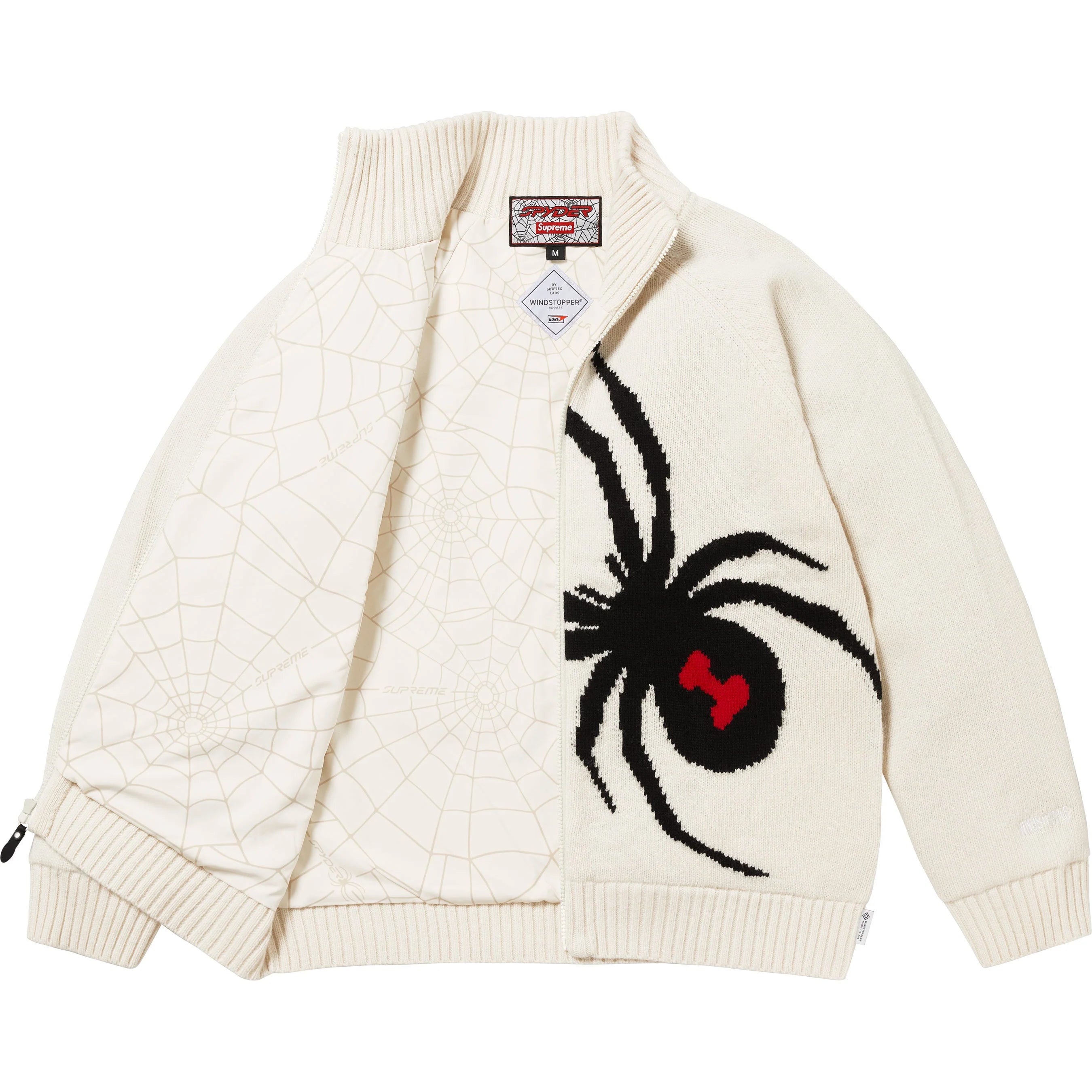 SUPREME 24FW SPYDER WINDSTOPPER ZIP UP SWEATER - Men's Windproof Fleece Jacket for Outdoor Sports & Winter Activities