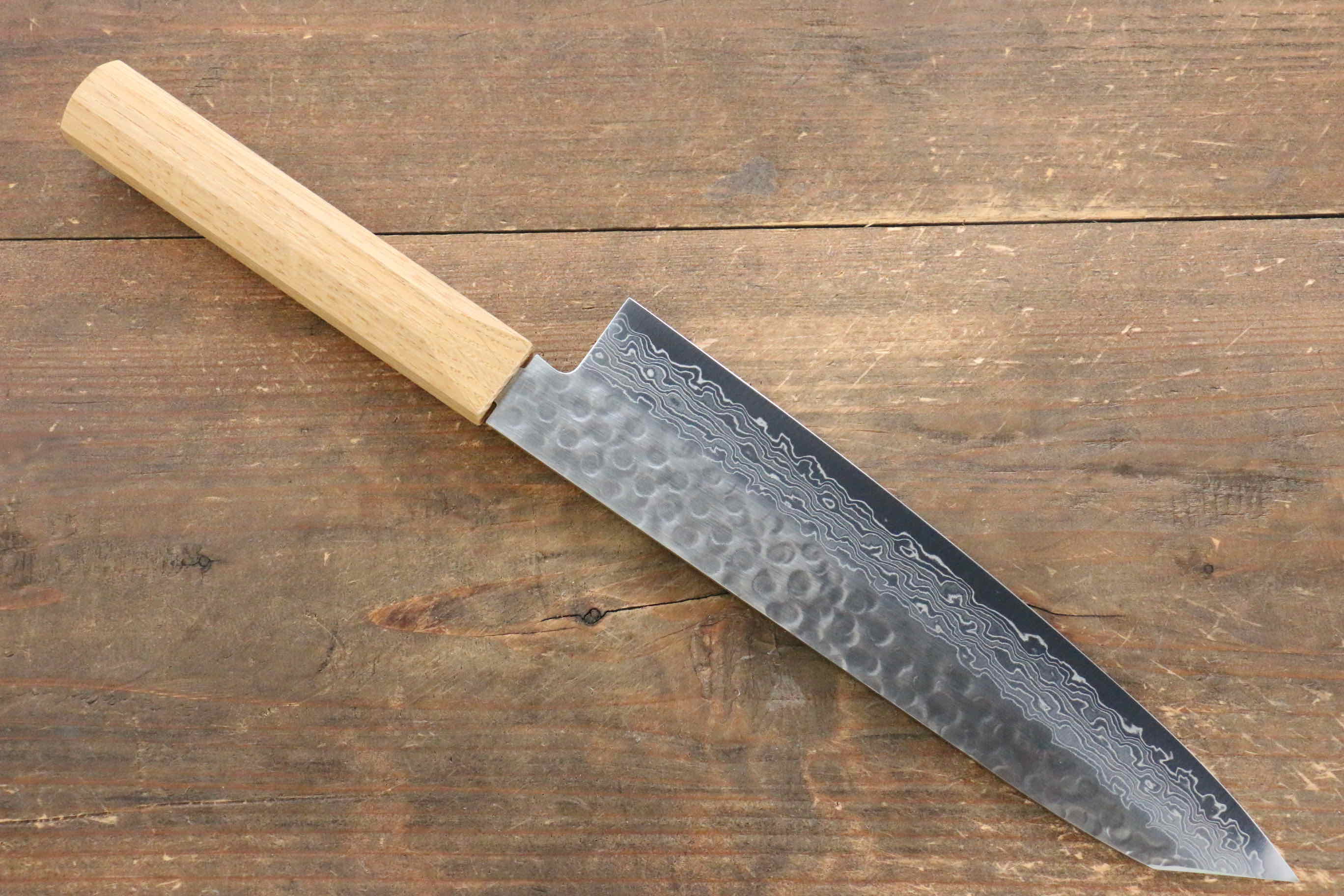 Premium Jikko VG10 17-Layer Gyuto Japanese Chef Knife - 200mm Oak Handle - Perfect for Sushi, Meat Slicing & Vegetable Chopping
