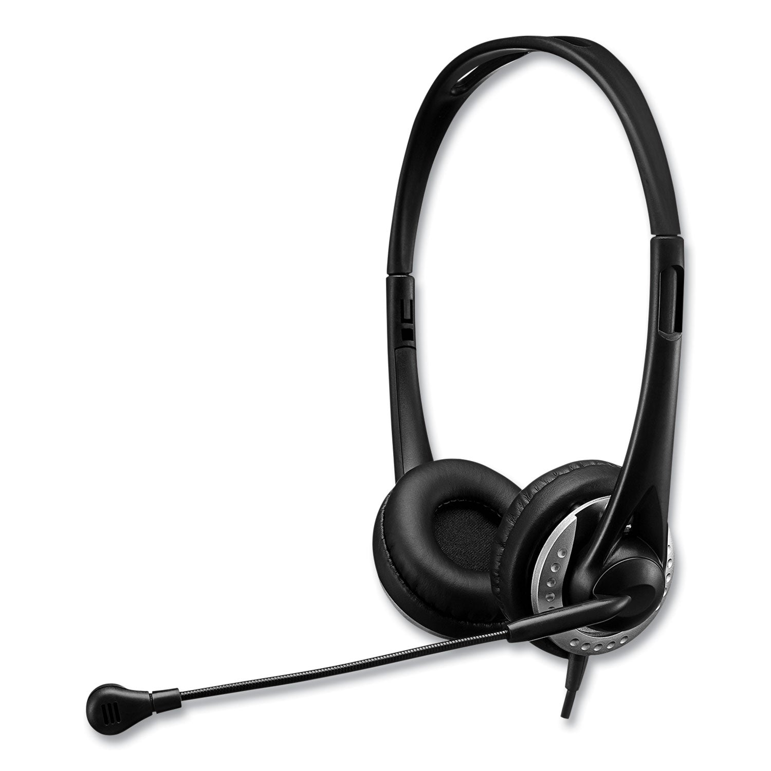 Adesso Xtream P2 Binaural Over-Ear Headset with Noise-Canceling Microphone - Professional Gaming Headphones for PC, PS5, Xbox - Perfect for Online Meetings, Streaming & Music (Black)