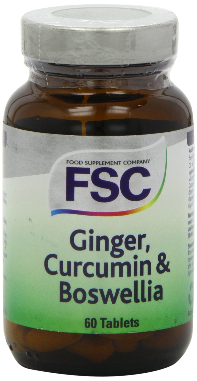 FSC Ginger Curcumin & Boswellia Supplement - 60 Tablets for Joint Pain Relief & Inflammation Support - Perfect for Arthritis, Muscle Recovery & Daily Wellness