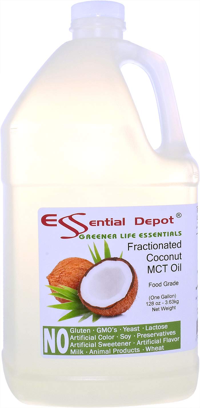 Premium Fractionated Coconut MCT Oil - Food Grade, 2 Gallons (256 oz) - 2 x 1 Gallon Containers - Ideal for Keto Cooking, Coffee Creamer & Skin Care