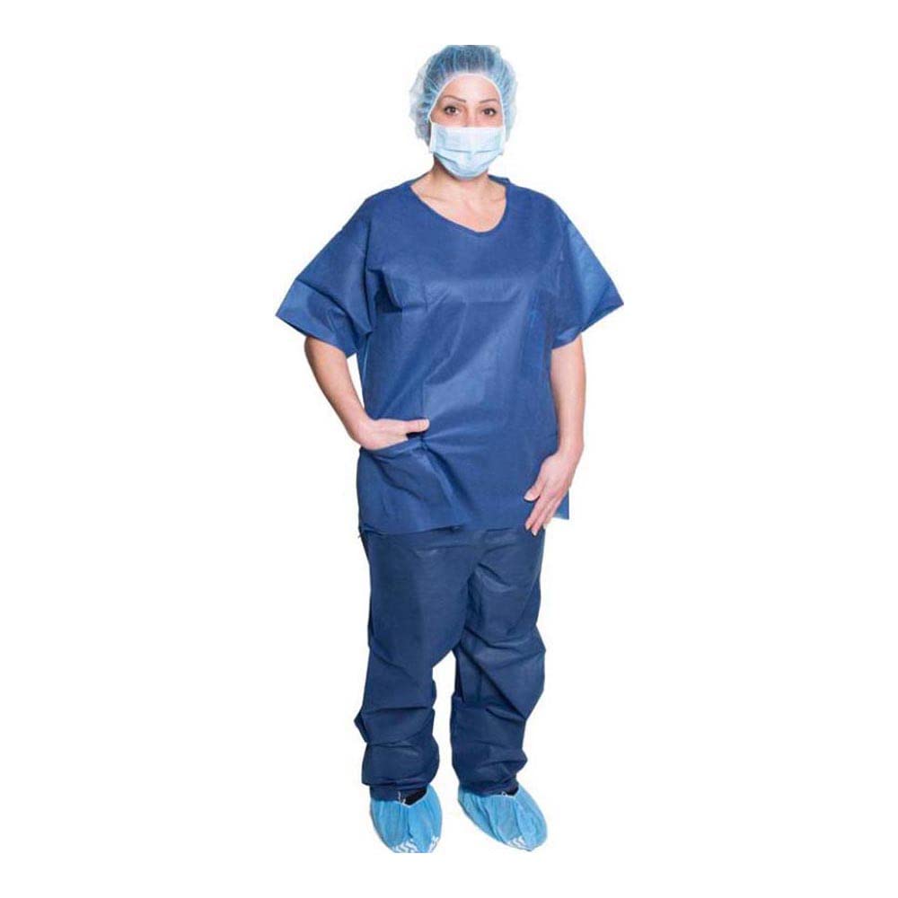 Dukal DUK 380XXL Disposable Non-Sterile Dark Blue Polypropylene Scrub Pants - XX-Large (Pack of 50) - Ideal for Medical Professionals, Hospital Staff & Healthcare Workers
