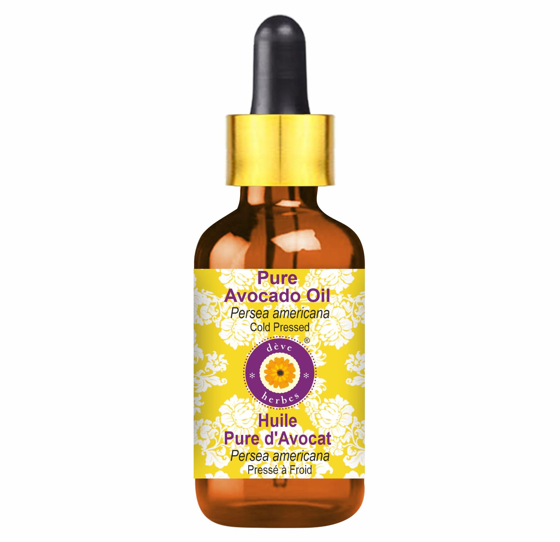 Pure Cold Pressed Avocado Oil 10ml - 100% Natural Therapeutic Grade with Glass Dropper | Perfect for Skin Care, Hair Treatment & Aromatherapy | Persea americana (Avocado) Extract