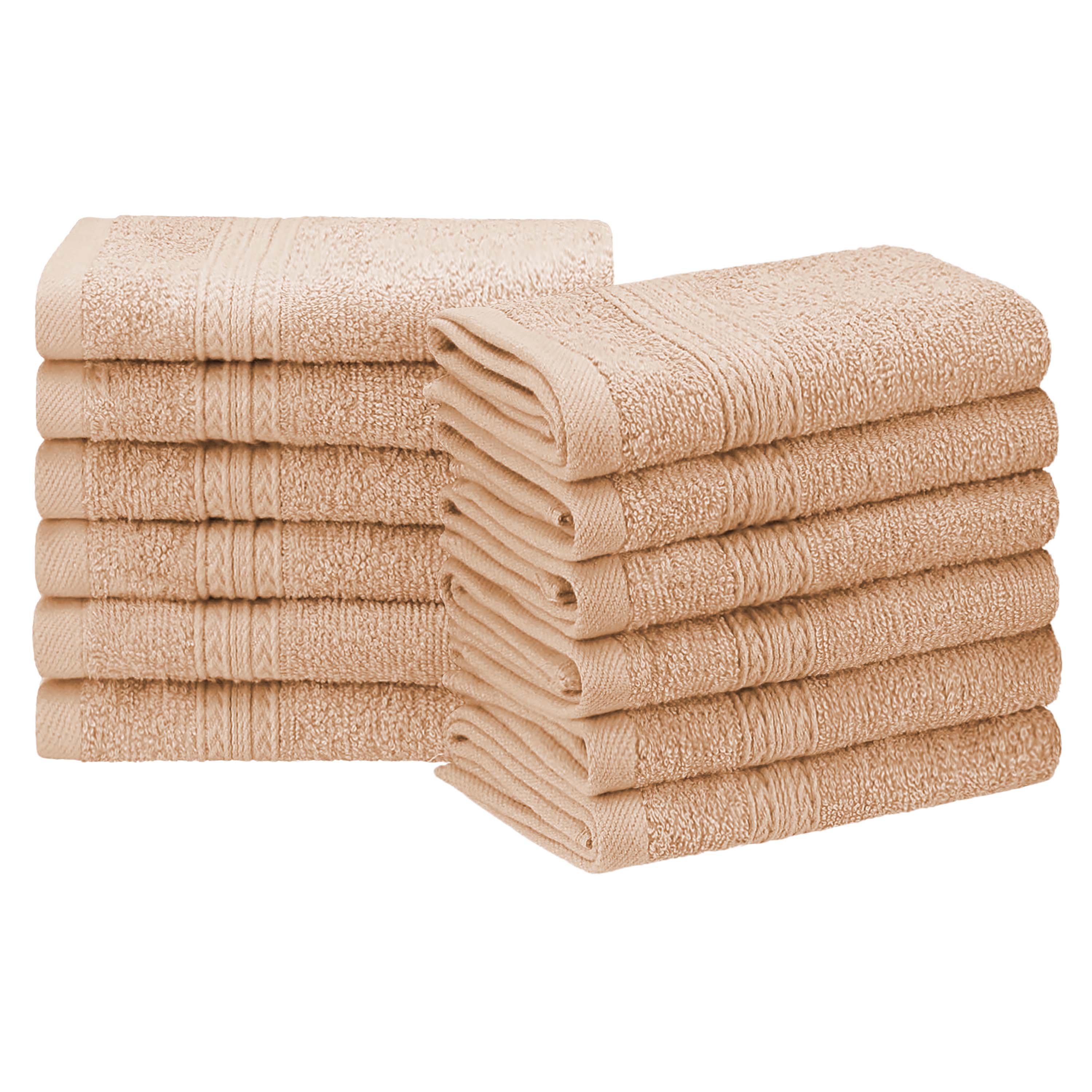 Organic Cotton 12-Piece Solid Face Towel Set | Eco-Friendly, Soft & Absorbent | Perfect for Spa, Gym, Travel & Home Use