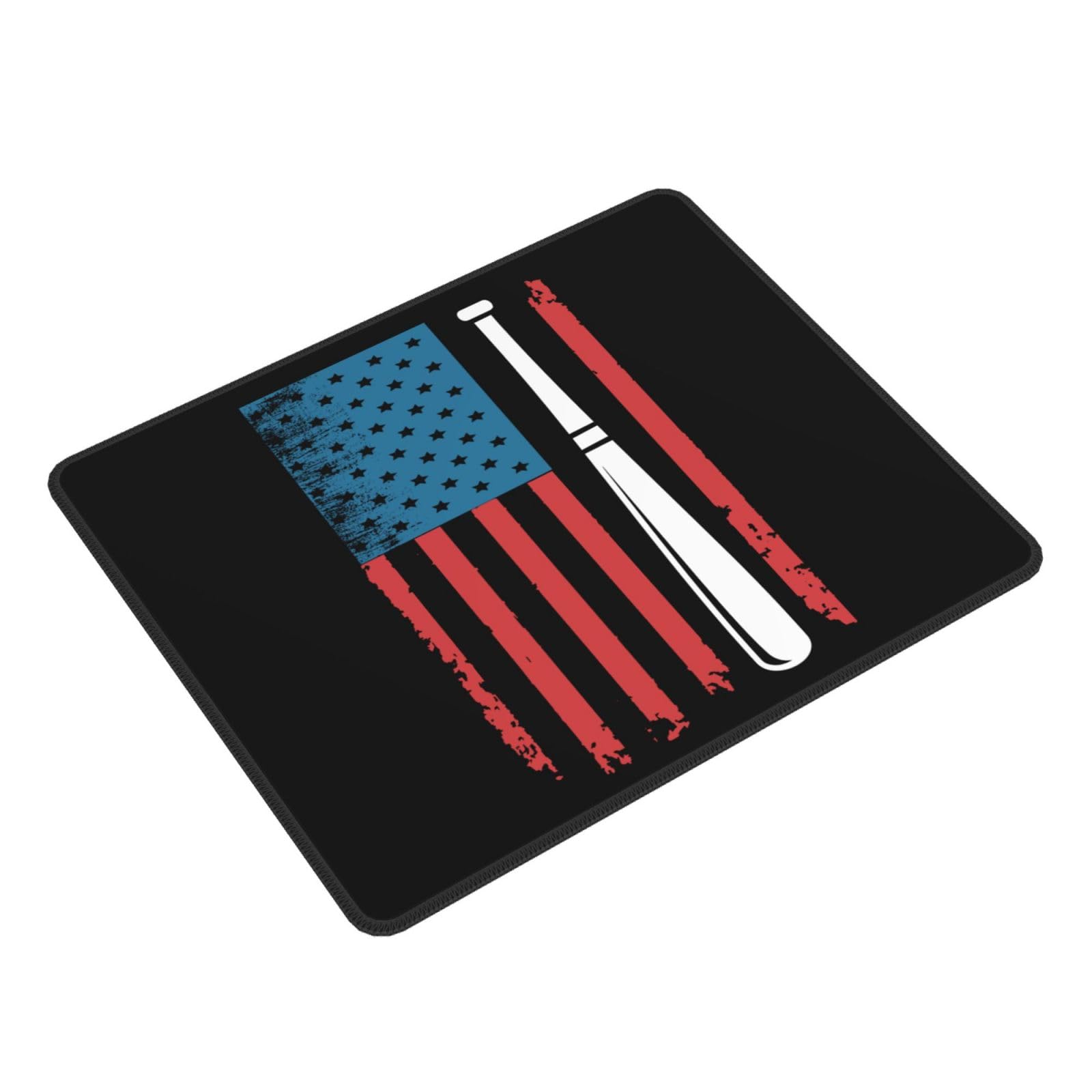 SIYTUAU USA Flag Baseball Mouse Pad - Waterproof, Non-Slip Rubber Gaming Mousepad (10x12 Inch) for Laptop, Office & PC - Perfect for Gamers, Work & Home Use