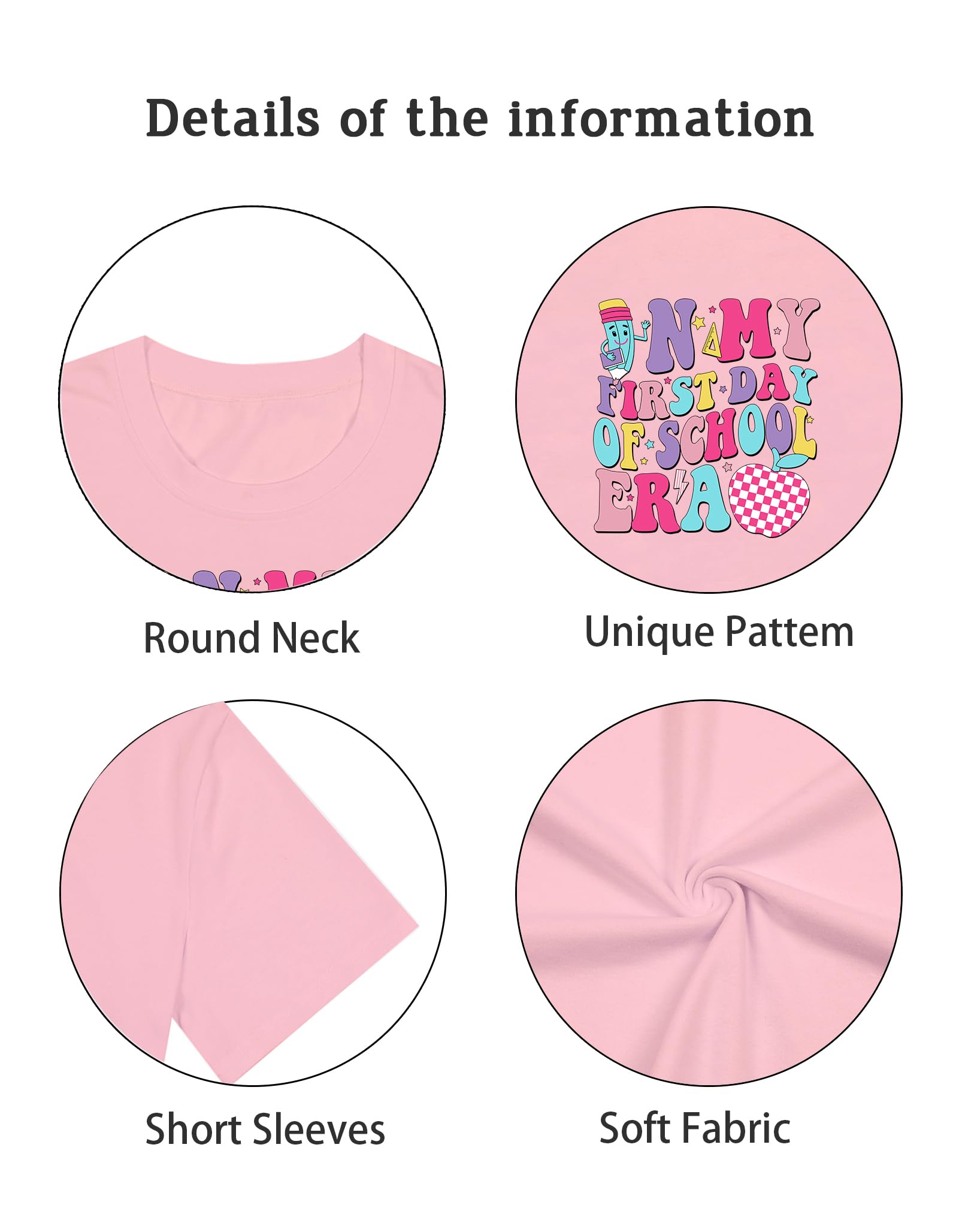 Happy First Day of School Teacher Shirts for Women - Cute Back to School Teacher Tee Tops - Perfect for Classroom, Teacher Appreciation & School Events