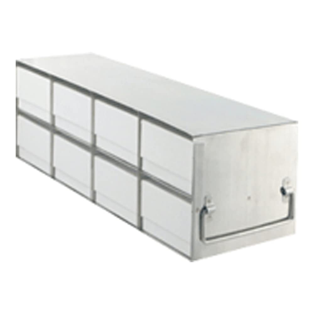 UF-423-81 Upright Freezer Rack with Box & Divider (81 Cell), 4 X 2 Box - Organize Lab Samples, Vaccines, and Medical Supplies Efficiently in Freezers