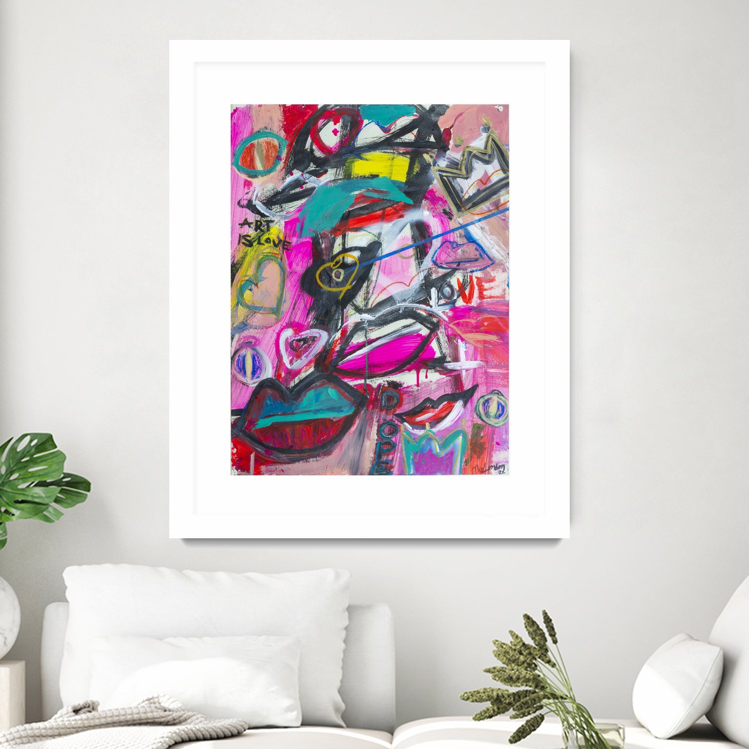 Art Is Love - Handmade Wall Art Decor for Home & Office | Unique Gift for Artists & Art Lovers | Perfect for Living Room, Bedroom & Workspace Decor