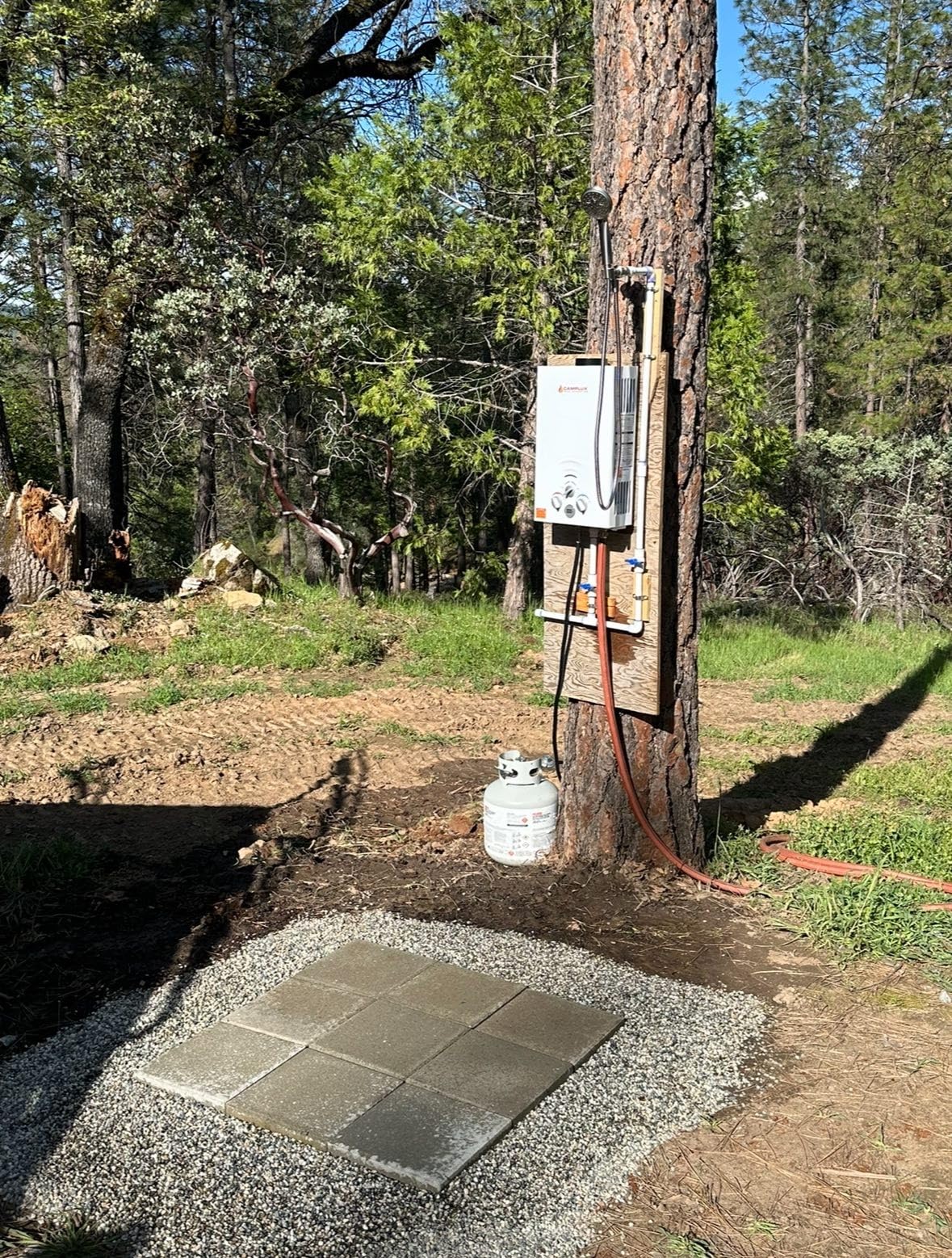 Camplux 2.64GPM Propane Tankless Water Heater with 3.3GPM Pump - 68,000 BTU Portable Hot Water System for Camping, RV, Off-Grid Cabins & Outdoor Showers | Includes Pipe Strainer for Clean Water Supply