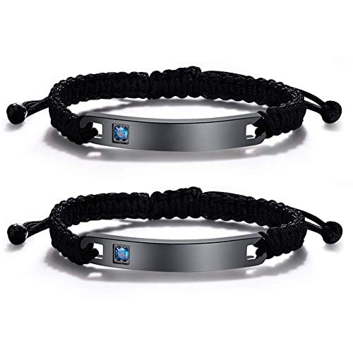 2pcs-Black with Gem