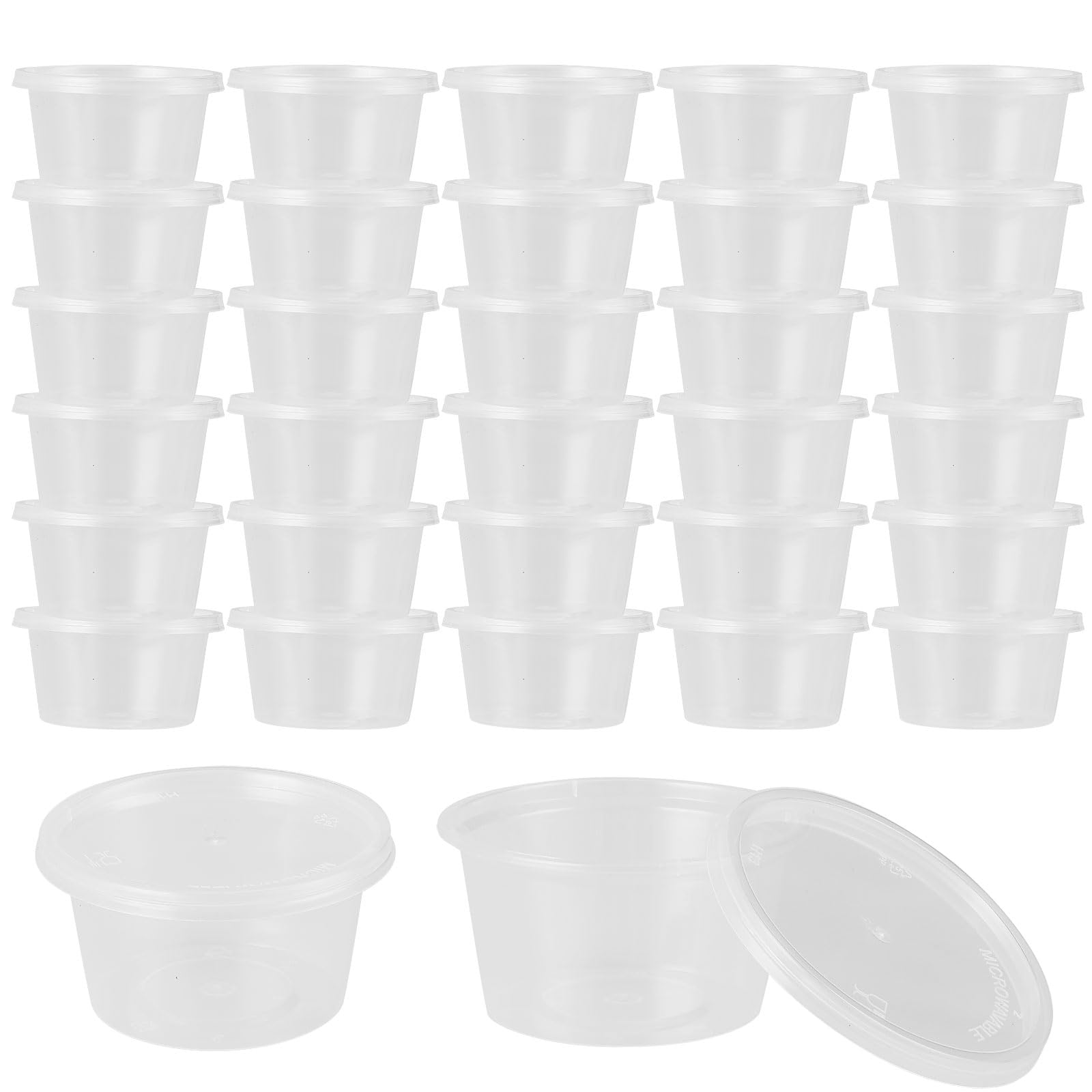 ZOFORTY 100 Pack 4 oz Plastic Slime Containers with Lids - Small Clear Storage Jars for DIY Slime, Foam Balls, Crafts, Beads & Glitter - Perfect for Kids Art Projects, Classroom Supplies & Party Favors