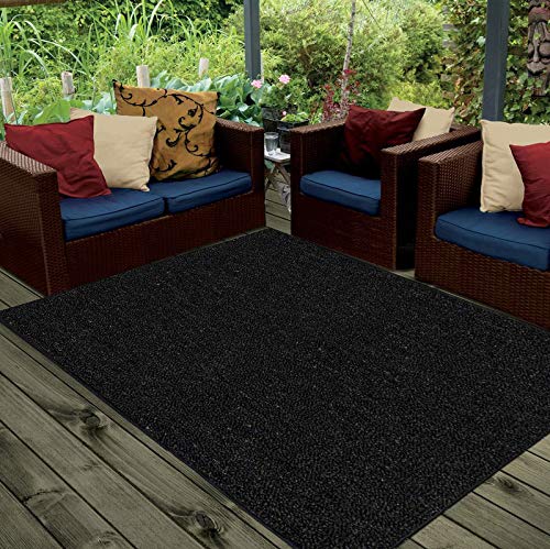 Stain & Fade Resistant 5' x 7' Rectangle Indoor Outdoor Area Rug - Pet & Kid Friendly, Easy Care, Made in USA | Perfect for Patio, Deck, Living Room & Wedding Decor