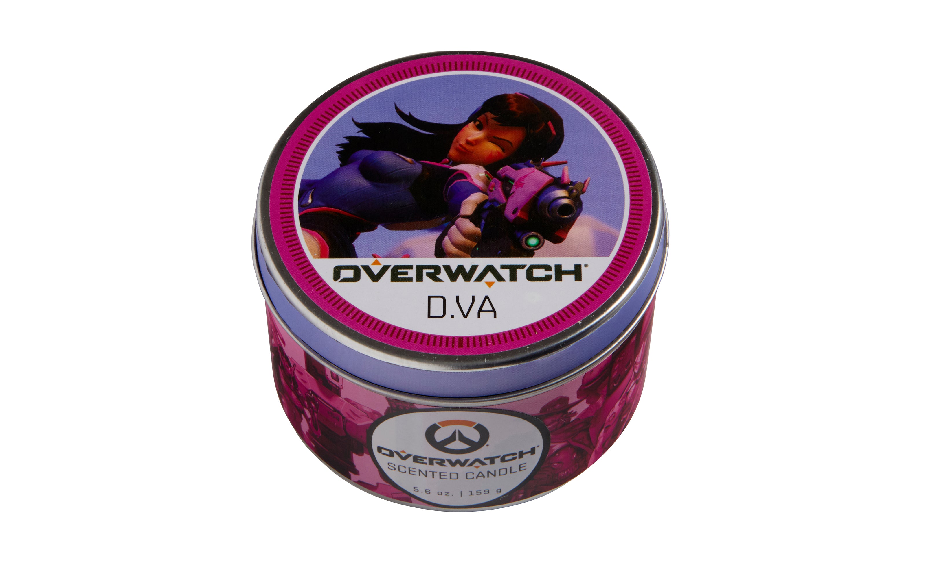 Overwatch D.Va Scented Candle - 5.6 oz Soy Wax Candle with Fruity Floral Scent - Perfect for Gaming Room Decor, Gift for Gamers & Anime Fans