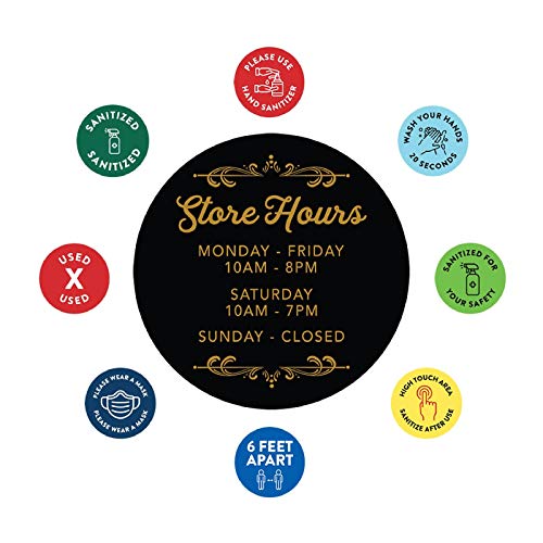 Store Hours Gold Custom