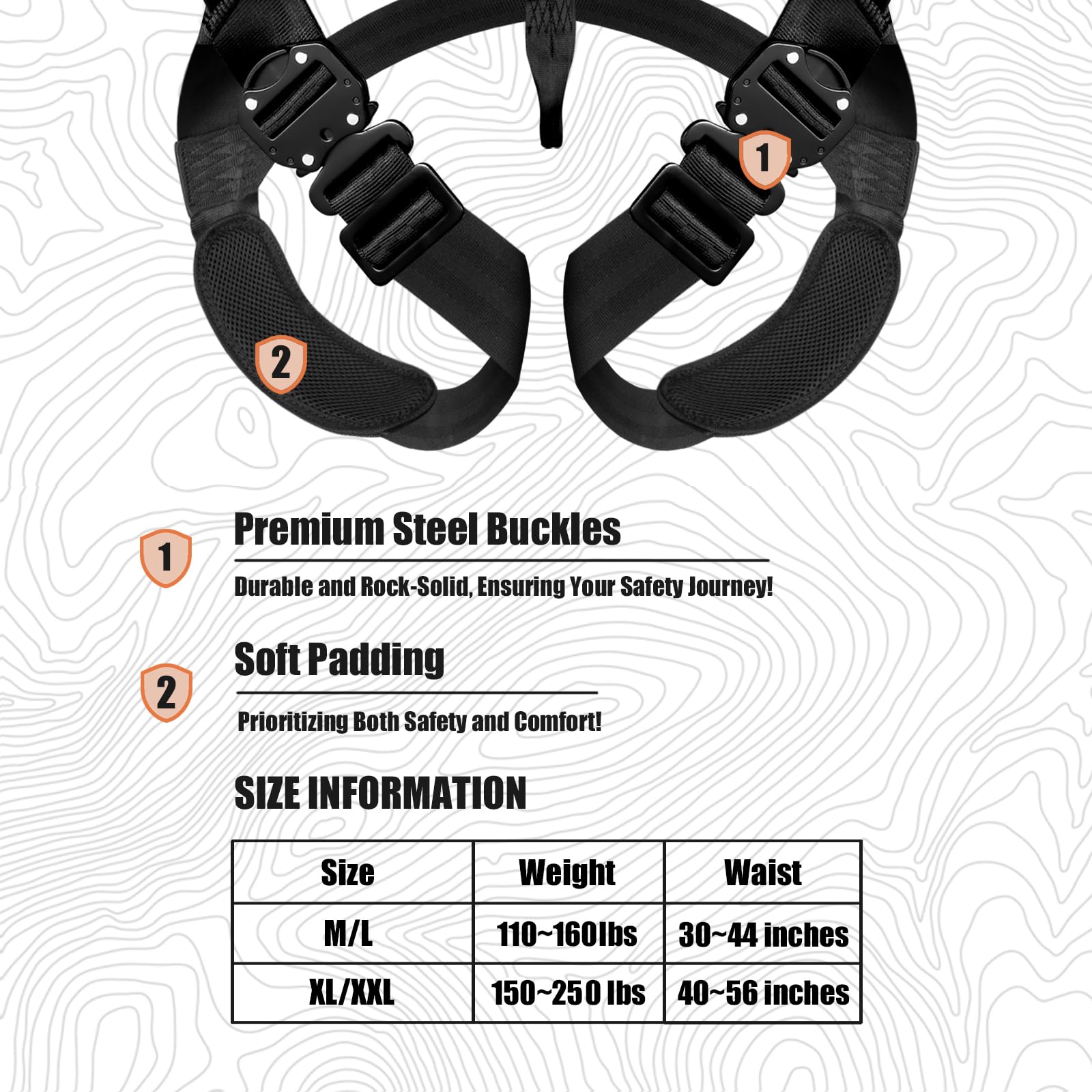 UIIHUNT Tree Stand Safety Harness - Lightweight & Adjustable Hunting Safety Gear for Tree Stands | Perfect for Deer Hunting, Bow Hunting & Outdoor Adventures