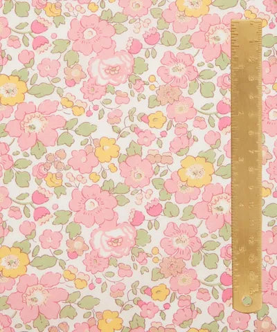 Liberty Tana Lawn 2019R Betsy AB Glitter Floral Fabric - Perfect for Dresses, Blouses & DIY Sewing Projects