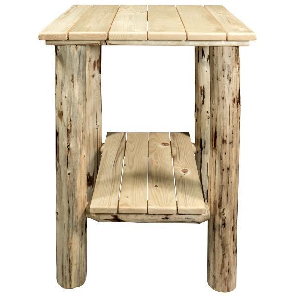 Montana Outdoor End Table - Weatherproof Patio Side Table for Garden, Deck, Poolside & Porch Use