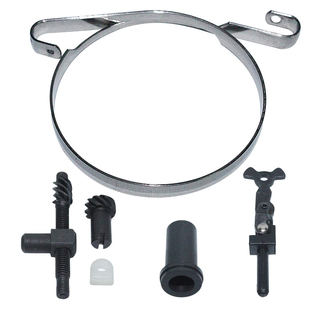 Husqvarna 445 450 Chainsaw Chain Brake Band Adjuster & Knee Joint Bushing Kit (Part# 575260403, 537043001) - Replacement Parts for Chainsaw Maintenance & Repair